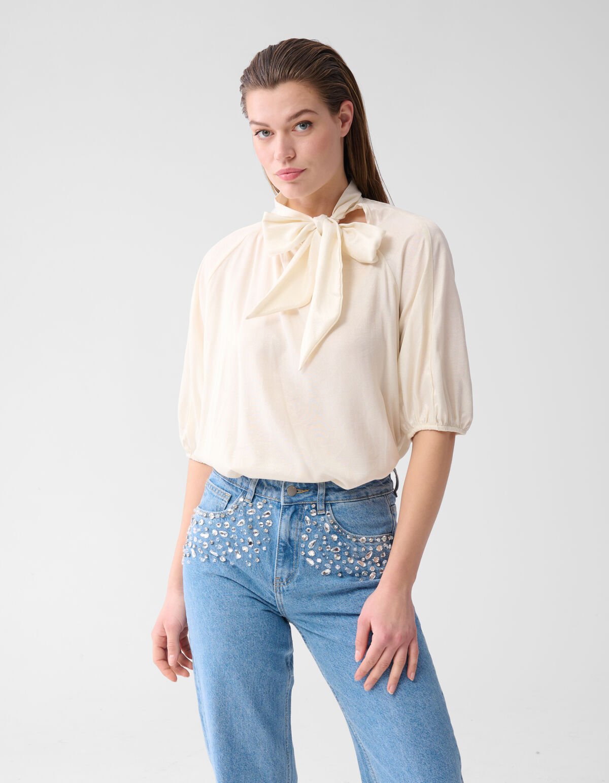 Shine Blouse Gebroken Wit SHOEBY WOMEN