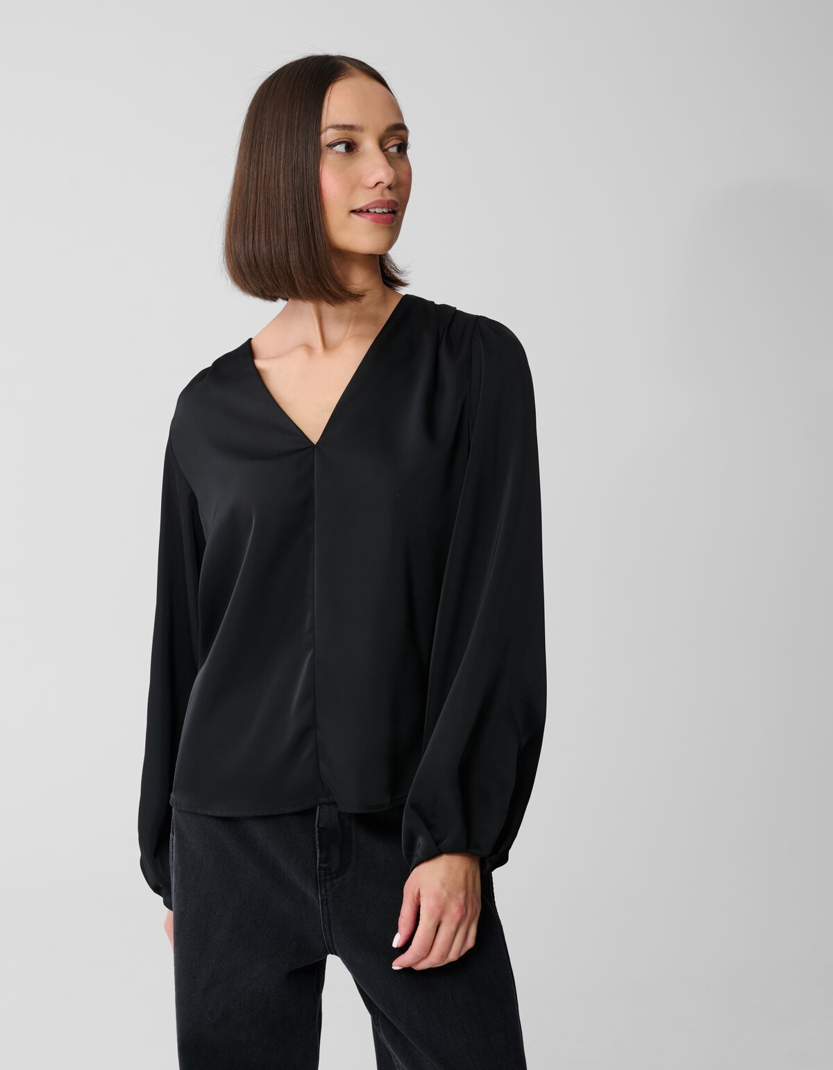 V-hals Blouse Zwart SHOEBY WOMEN