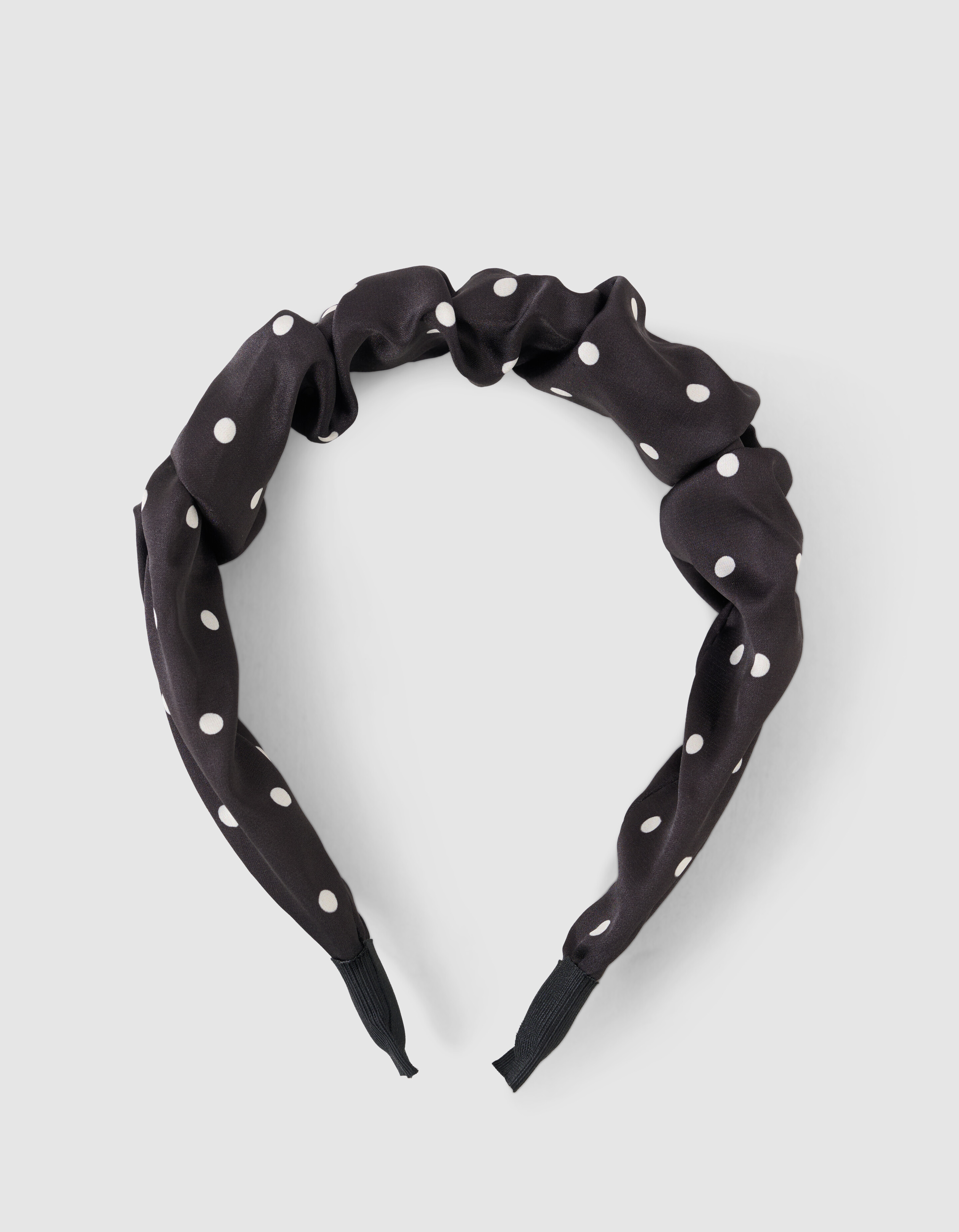 Polkadot Scrunched Haarband Zwart SHOEBY ACCESSOIRES