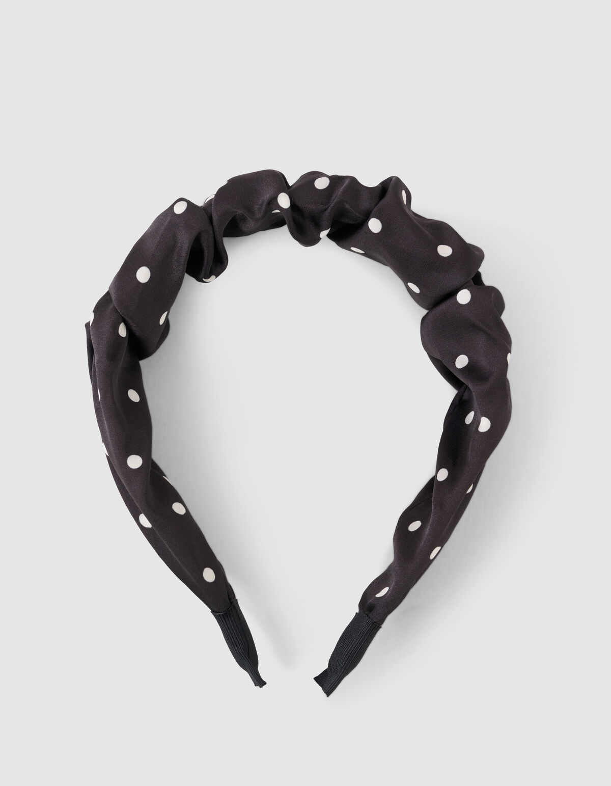 Polkadot Scrunched Haarband Zwart SHOEBY ACCESSOIRES