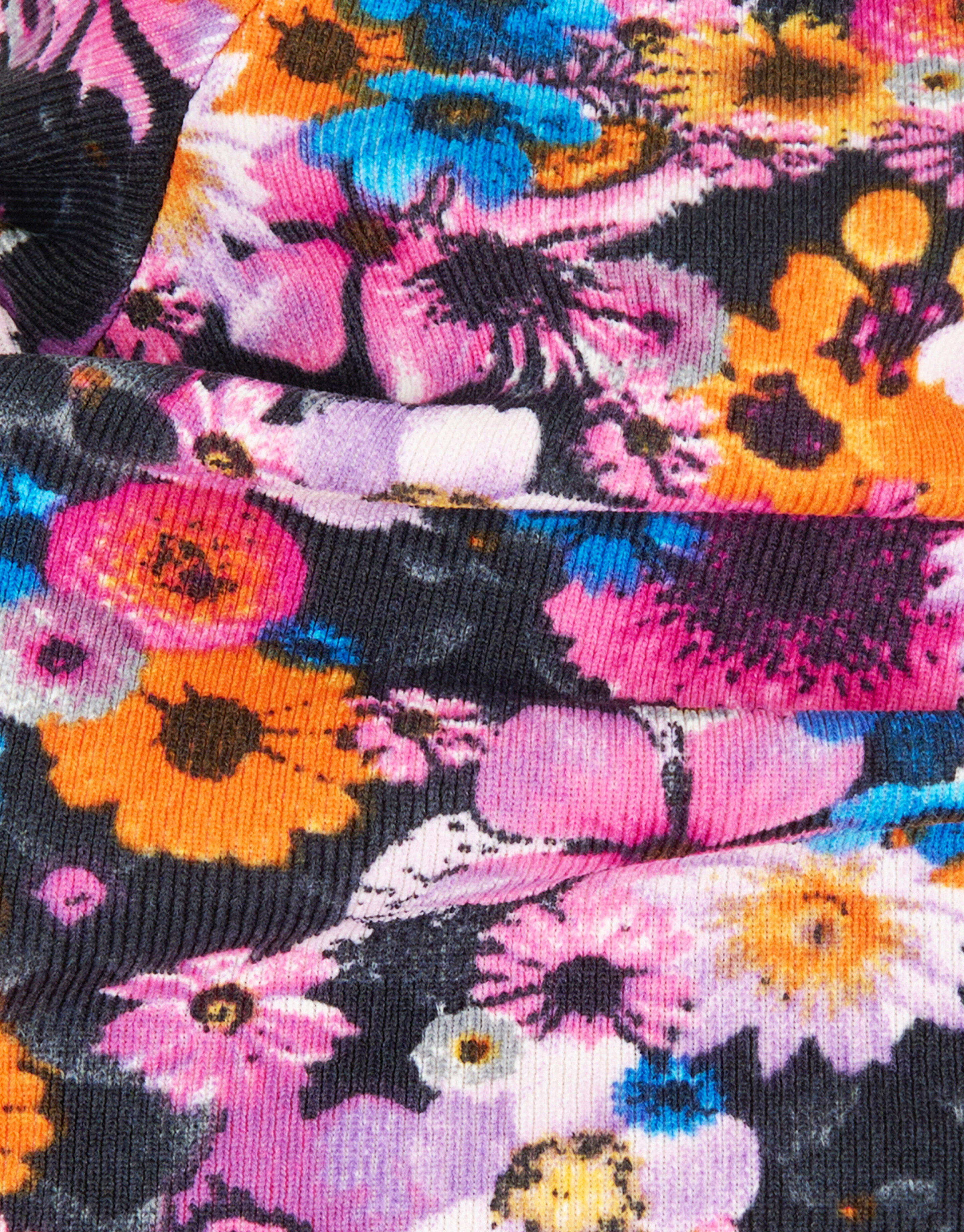 Bloemenprint Rib Top Paars SHOEBY GIRLS
