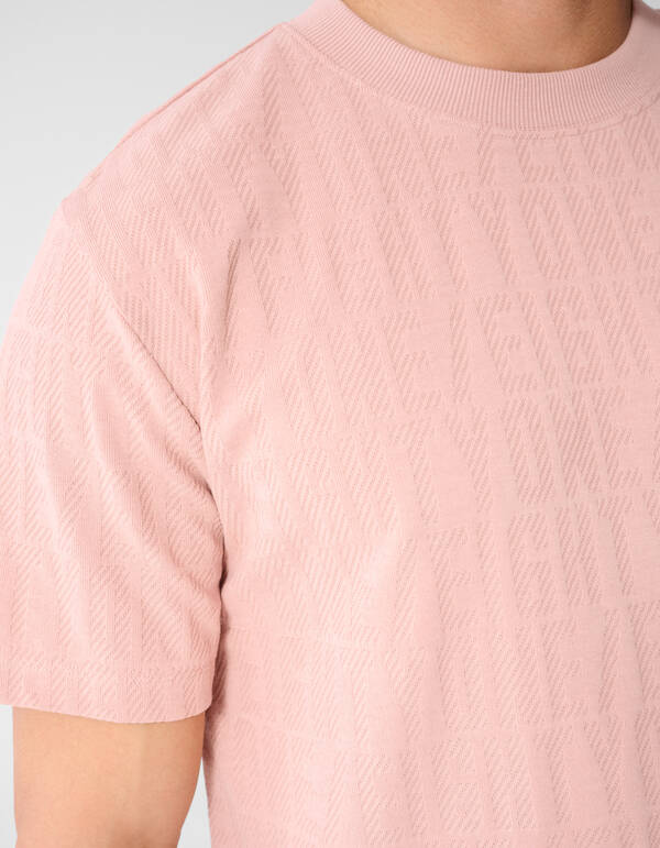 Eighty One Tekst T-shirt Roze SHOEBY MEN