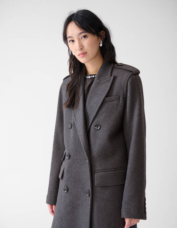 Lange Trenchcoat Donkergrijs SHOEBY WOMEN