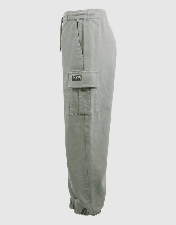 Loose Fit Jog Cargo Broek Khaki SHOEBY BOYS