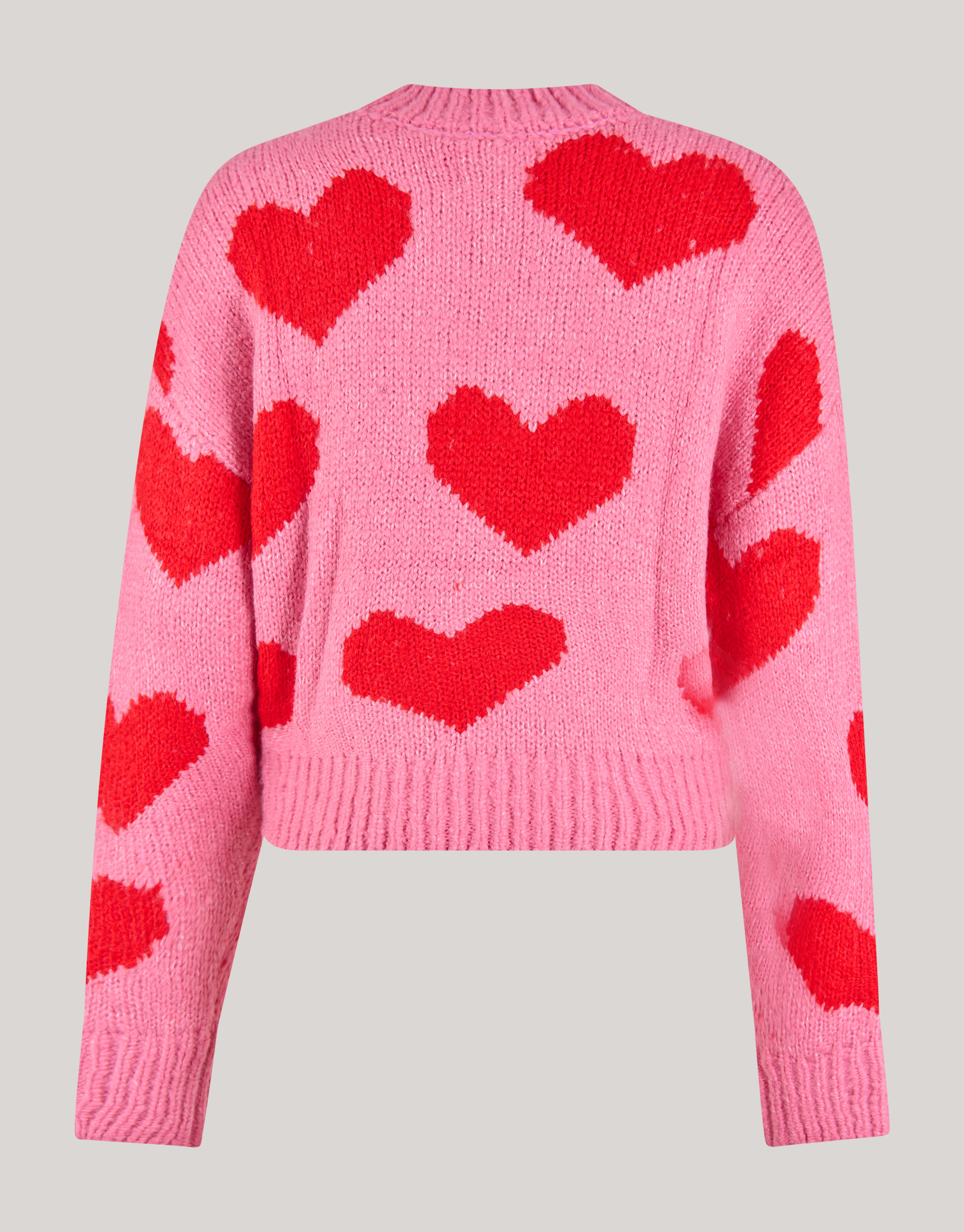 Heart Printed Gebreide Trui Roze SHOEBY WOMEN