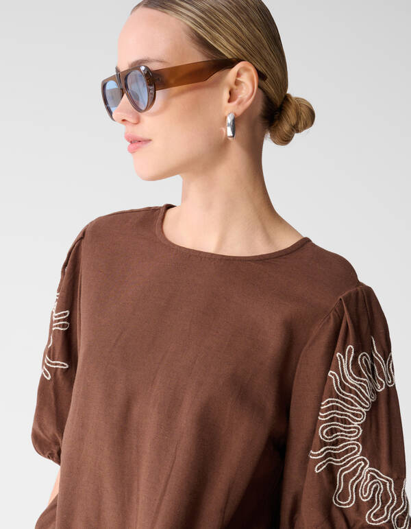 Embroidery Cropped Top Bruin SHOEBY WOMEN