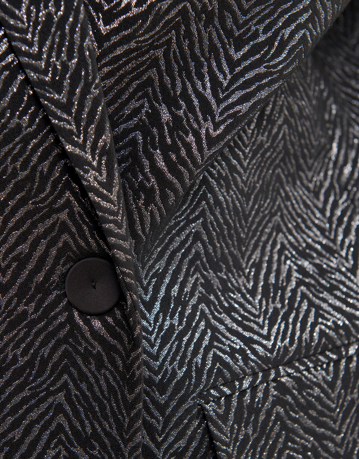 Oversized Zebraprint Blazer Zwart SHOEBY WOMEN