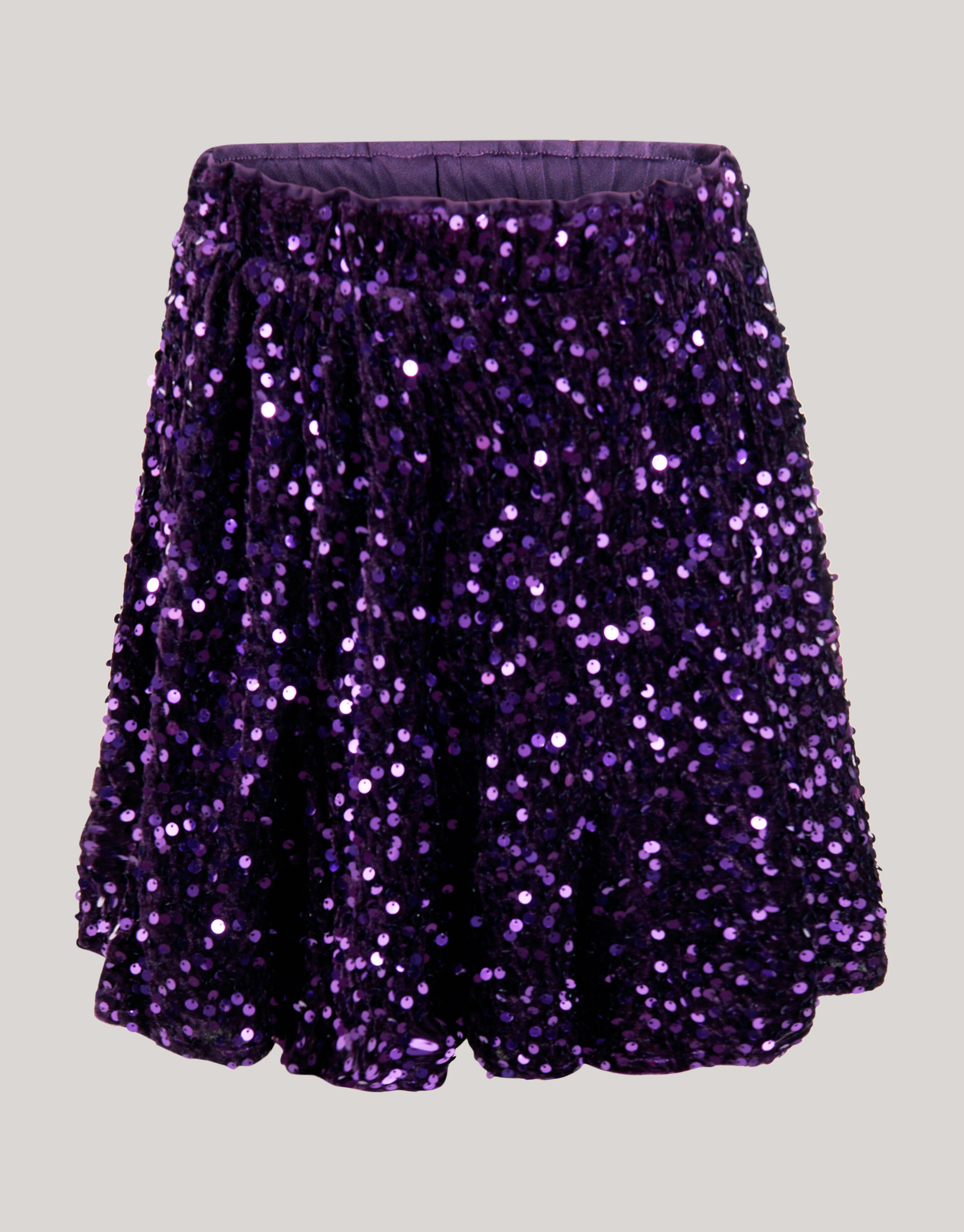Velvet Pailletten Mini Rok Paars SHOEBY GIRLS
