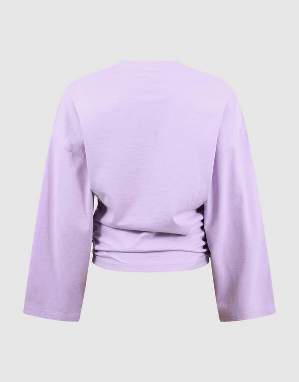 Gathered Longsleeve Top Paars SHOEBY GIRLS