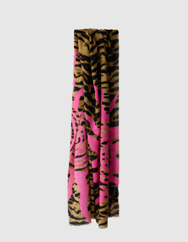 Sun Tijgerprint Sjaal Bruin SHOEBY ACCESSOIRES