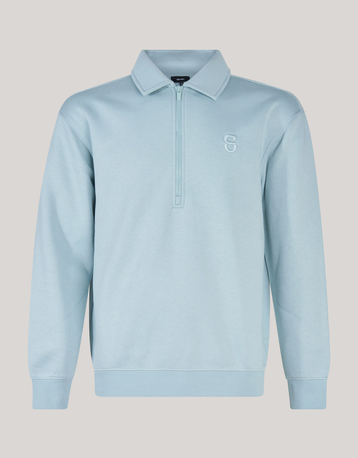 Zipper Badge Sweater Lichtgroen SHOEBY MEN