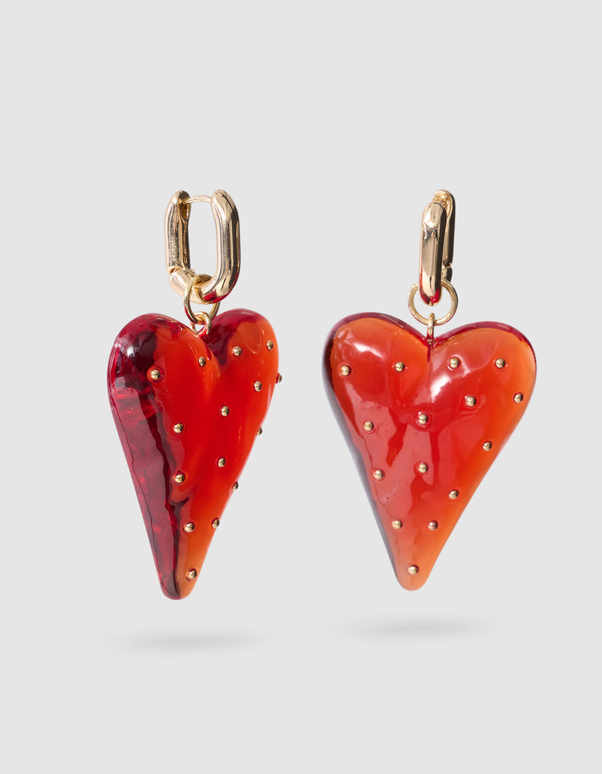 Dotted Heart Oorbellen Rood SHOEBY ACCESSOIRES