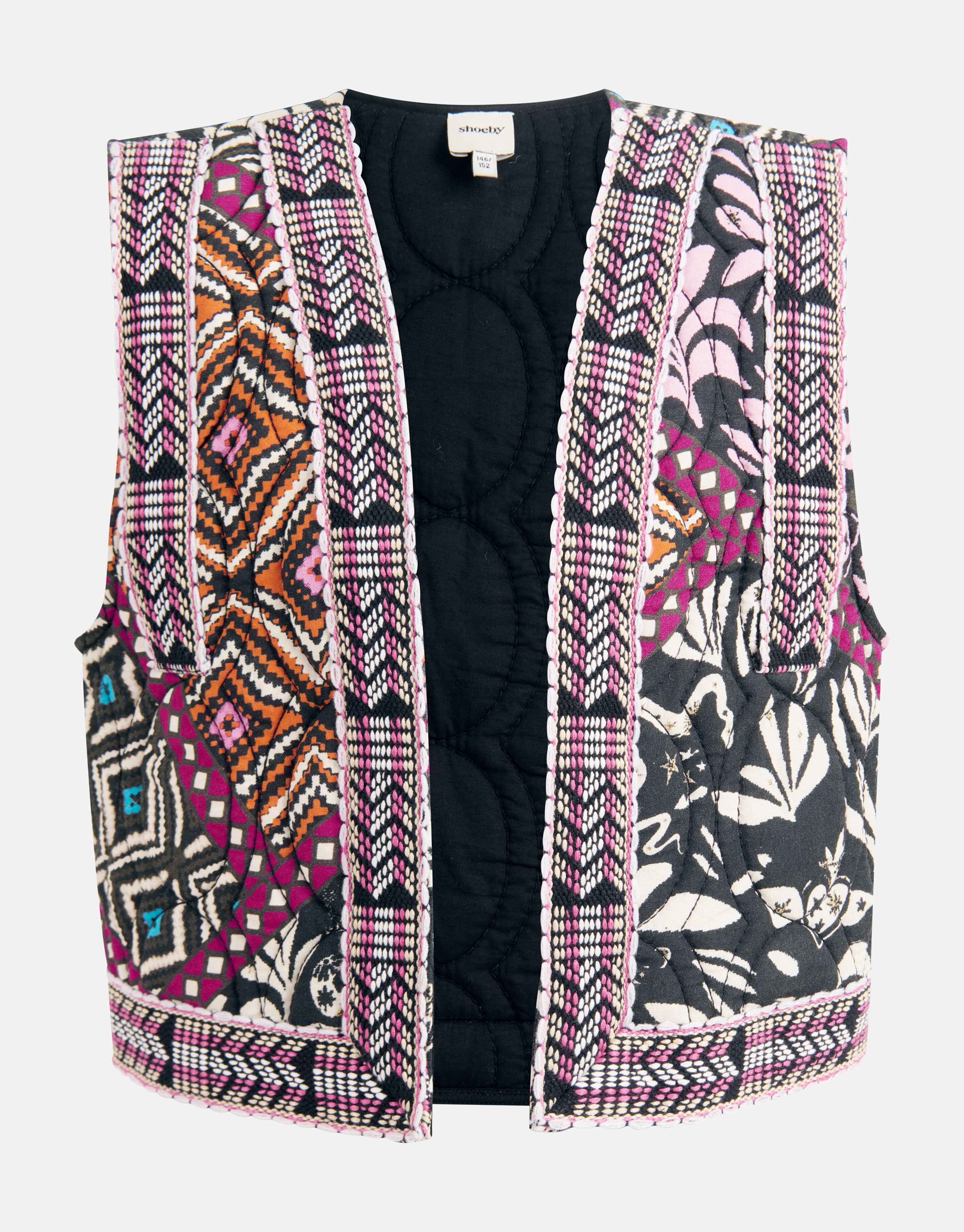 Grafisch Gilet Zwart SHOEBY GIRLS