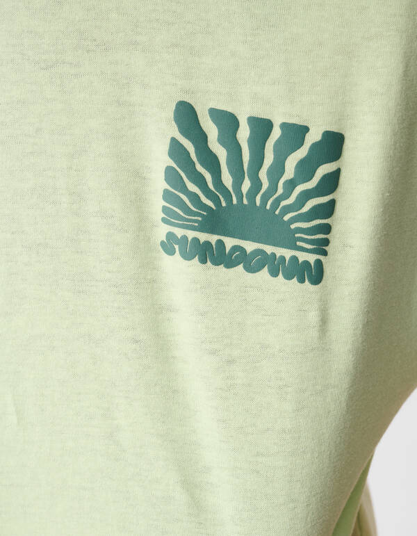 Wavy Sun T-shirt Lichtgroen SHOEBY BOYS