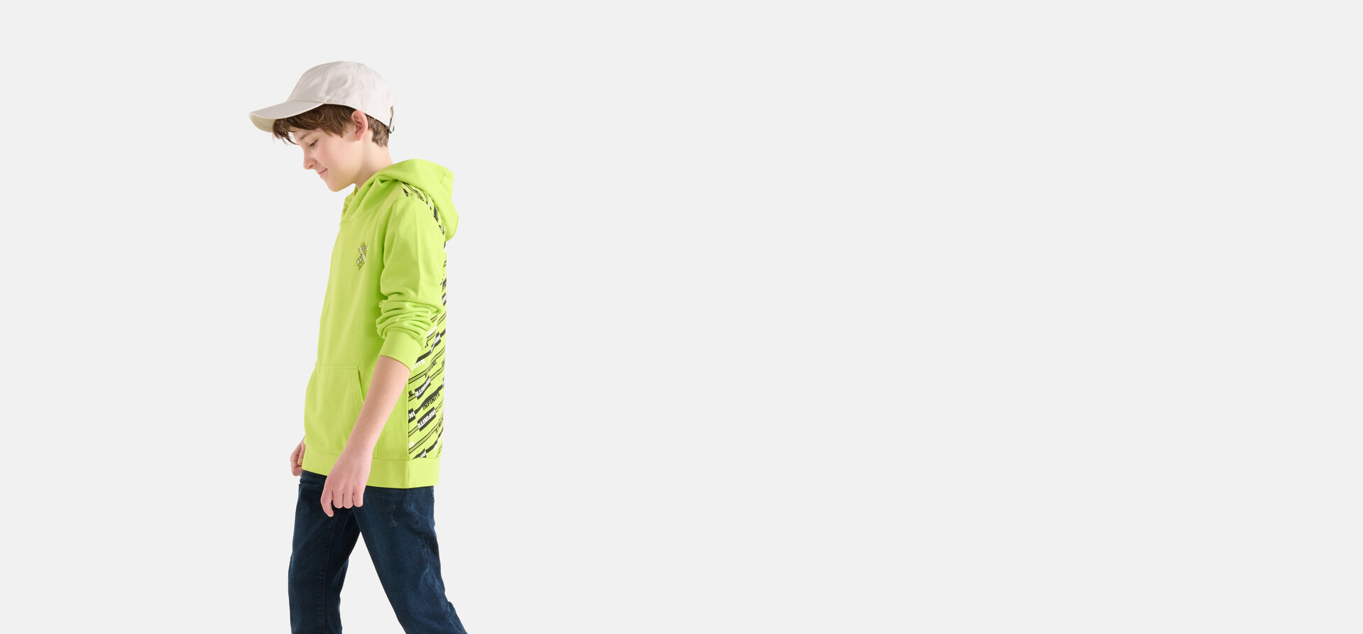 Tekst Hoodie Lime Groen SHOEBY BOYS