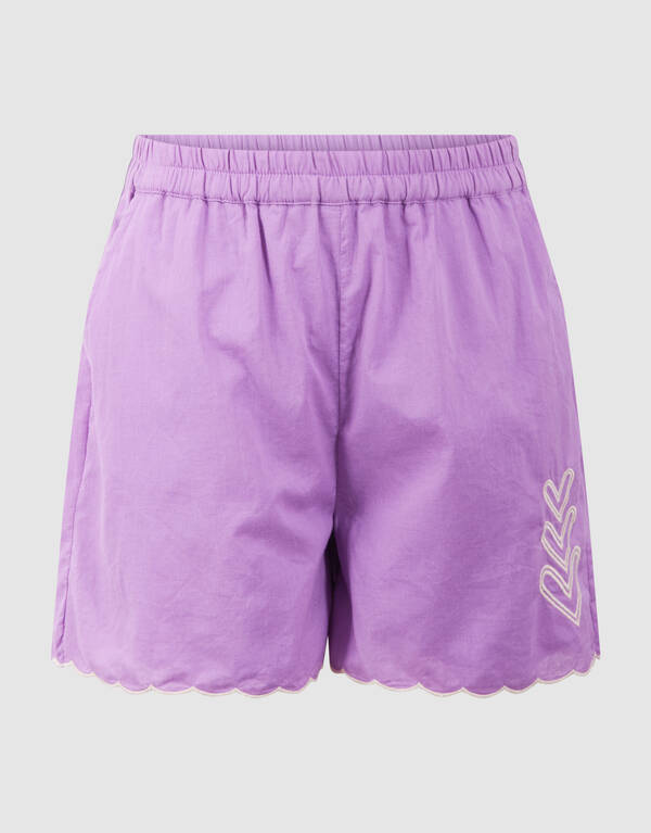 Heart Embroidery Short Paars SHOEBY GIRLS