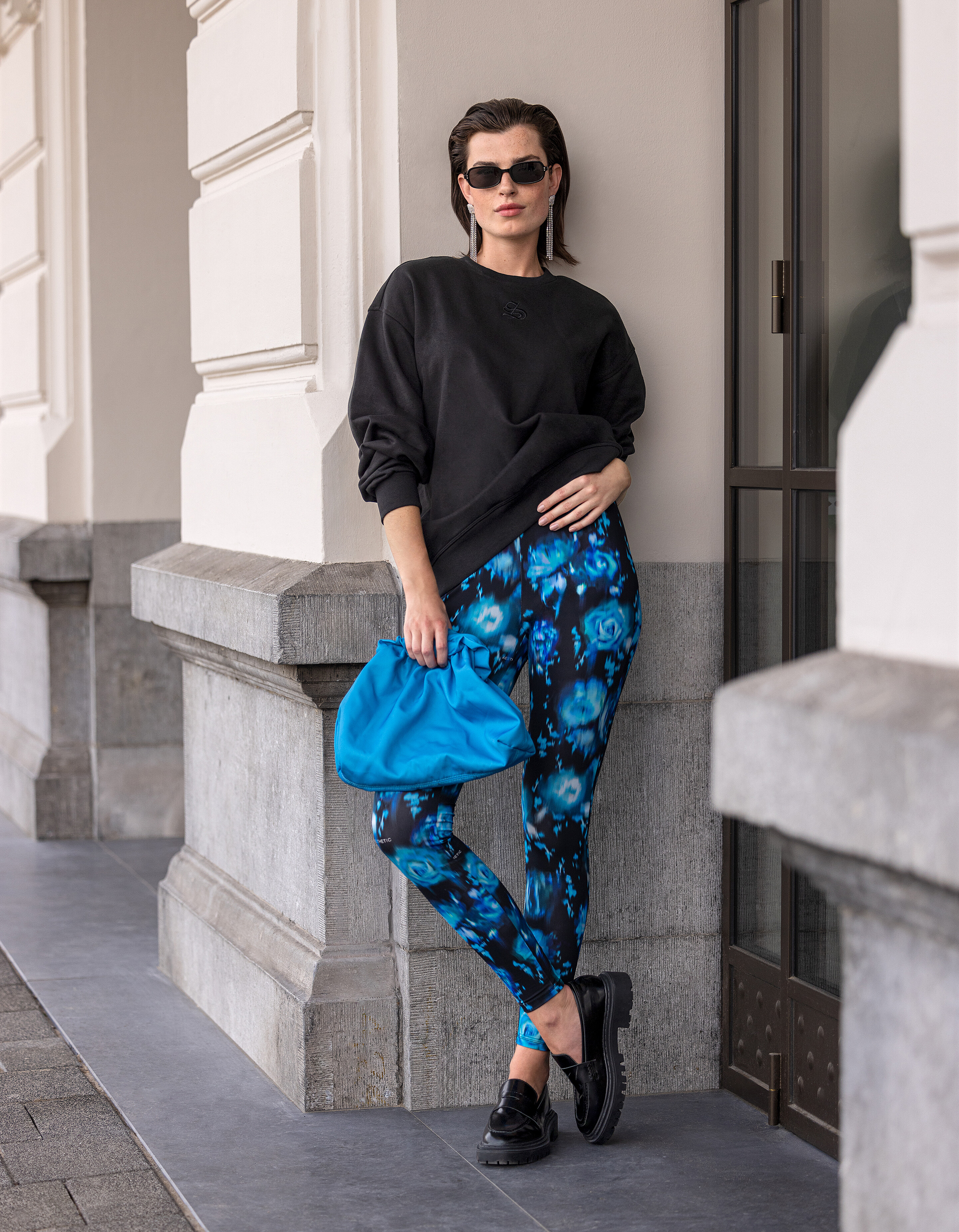 Printed Travel Legging Blauw SHOEBY WOMEN