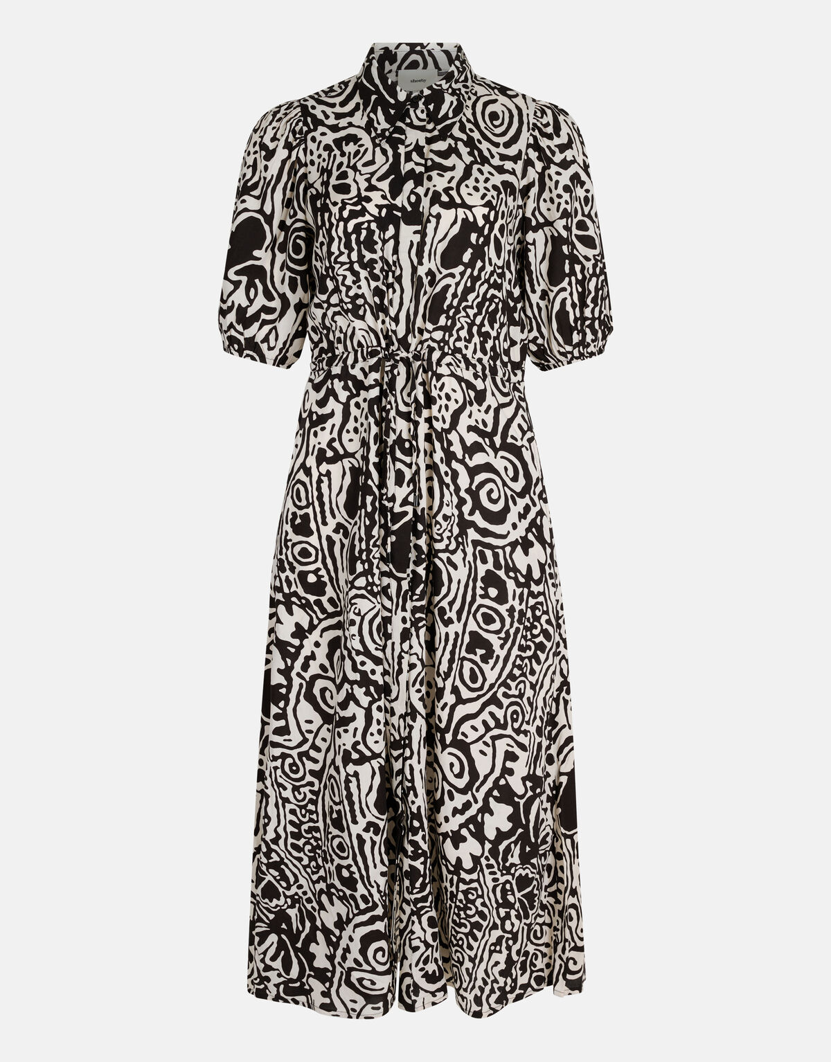 Printed Jurk Zwart/Wit SHOEBY WOMEN