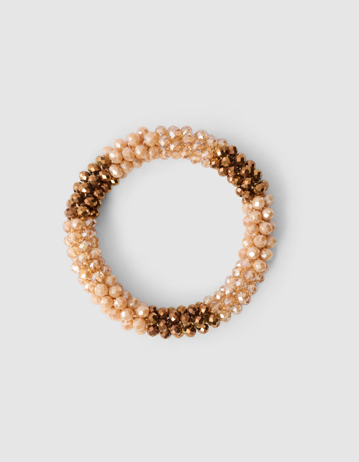 Beaded Haarelastiek Blocked Bruin SHOEBY ACCESSOIRES