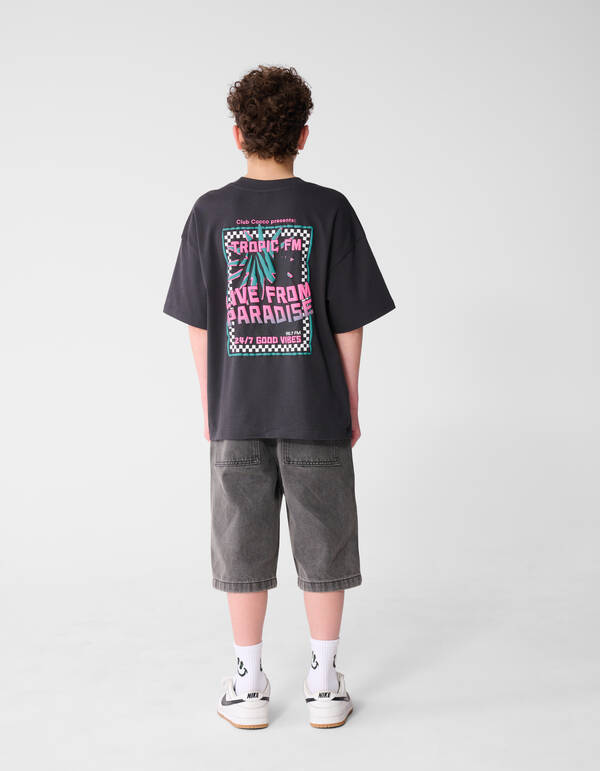 Sporty Denim Short Grijs SHOEBY BOYS