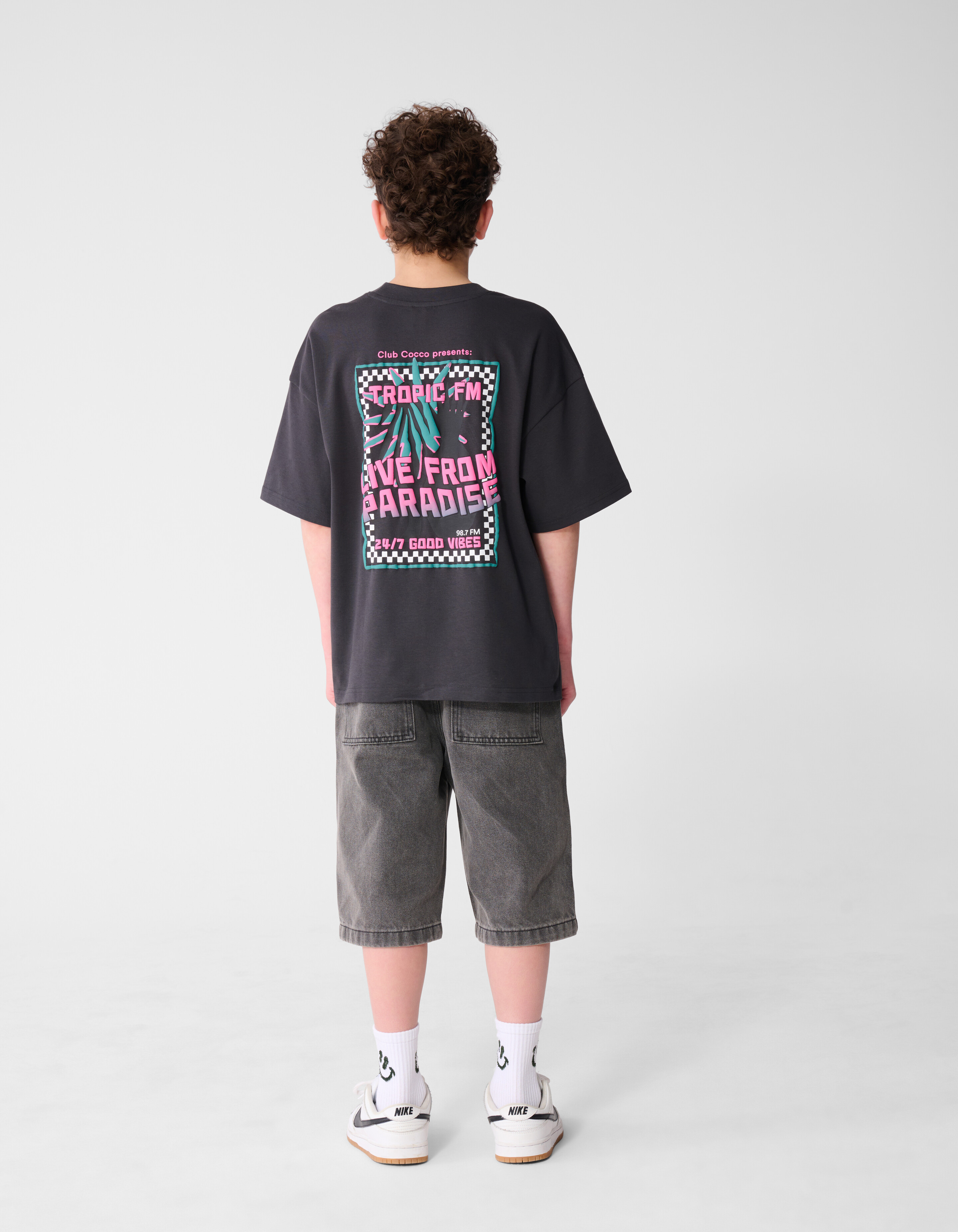 Sporty Denim Short Grijs SHOEBY BOYS