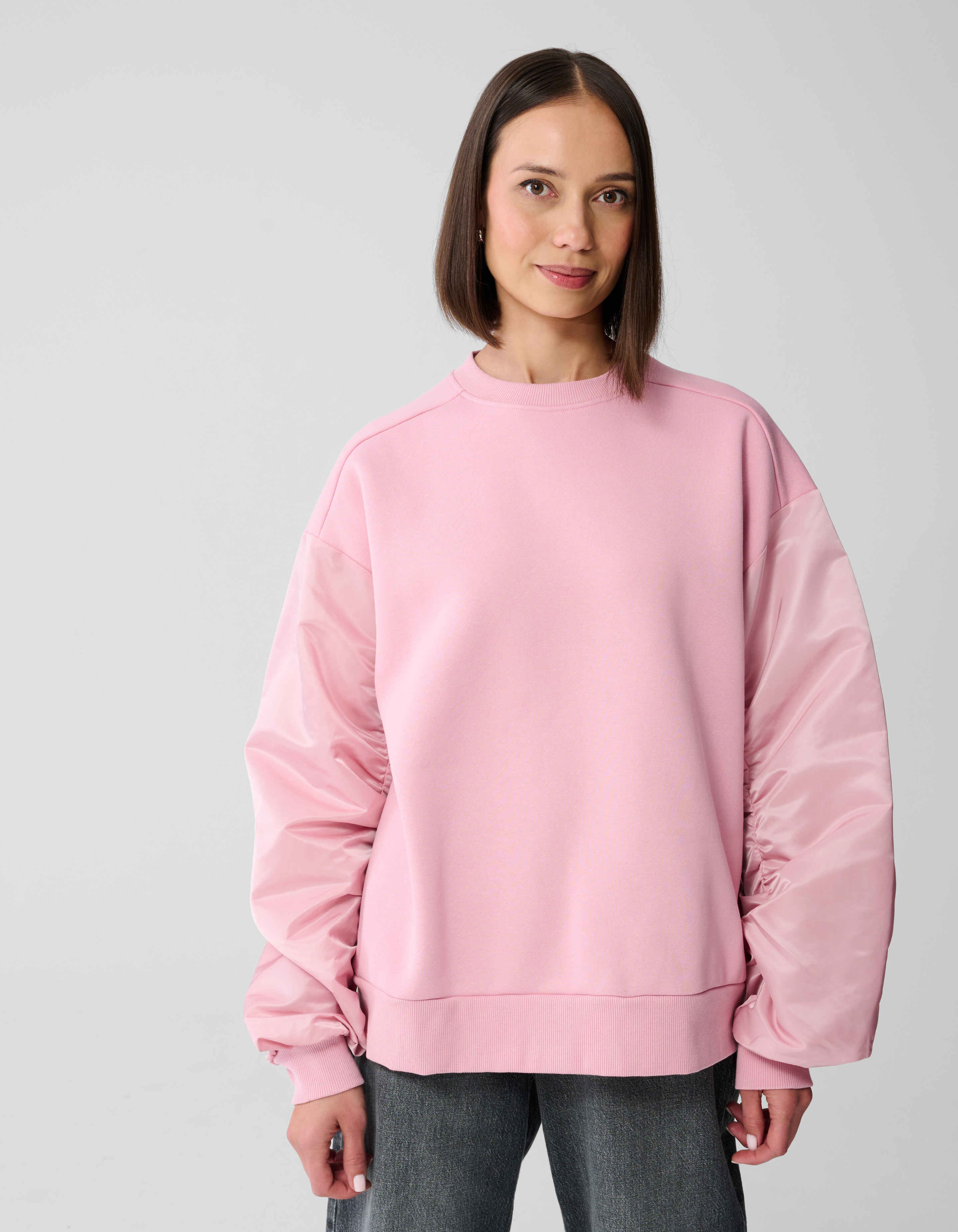 Satijnen Mix Sweater Lichtroze SHOEBY WOMEN