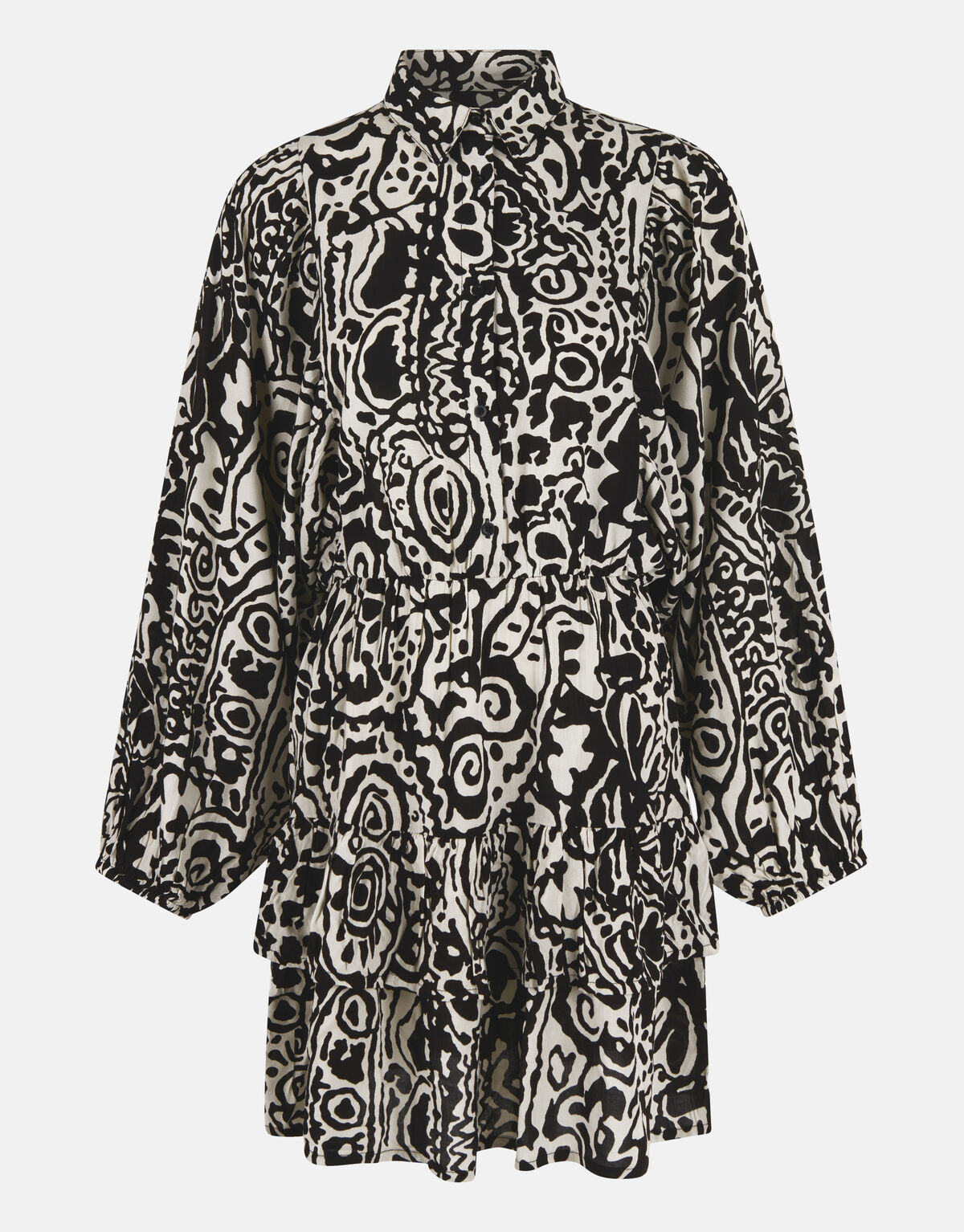 Grafische Mini Jurk Zwart/Wit SHOEBY WOMEN