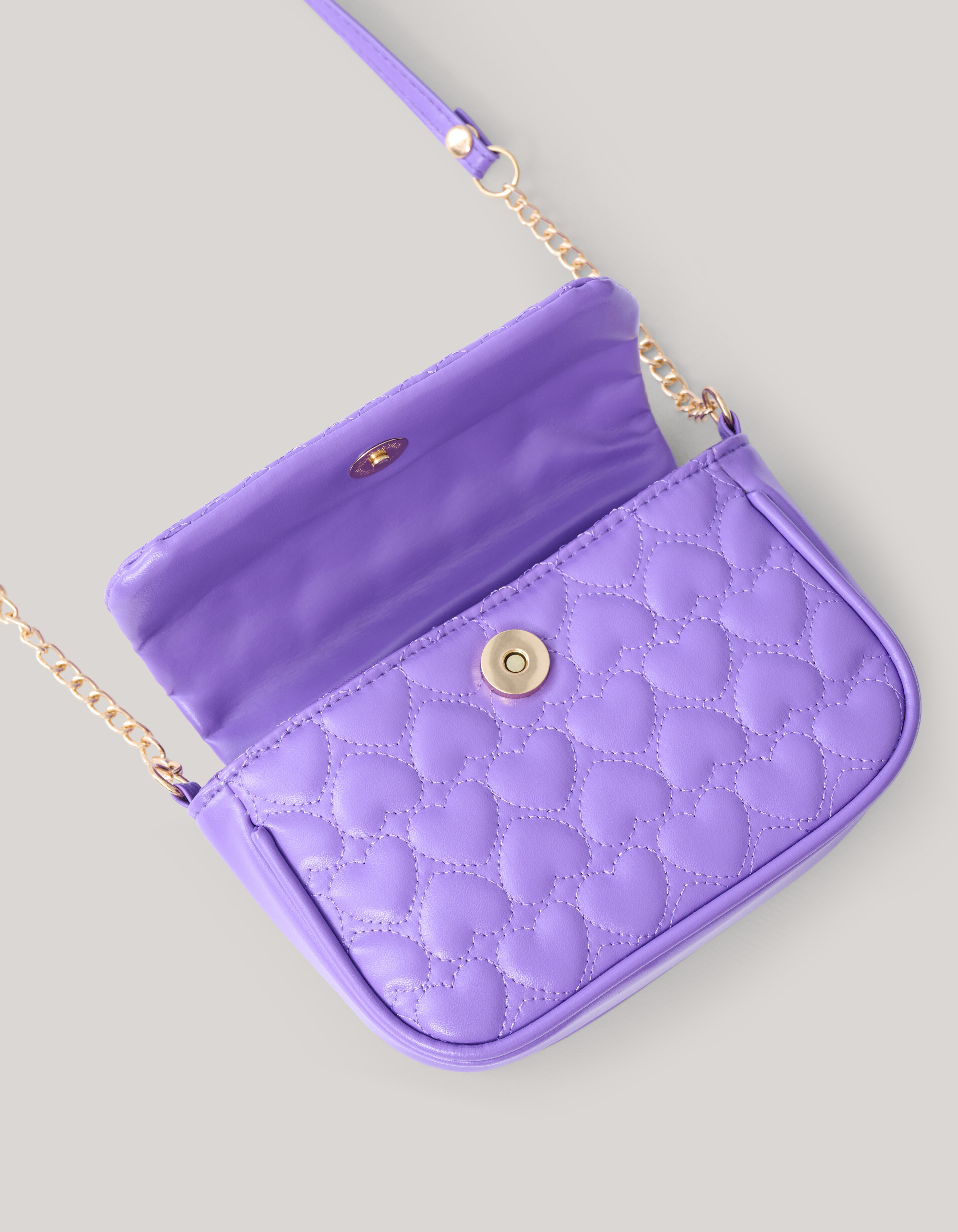 Quilted Heart Tas Paars SHOEBY ACCESSOIRES