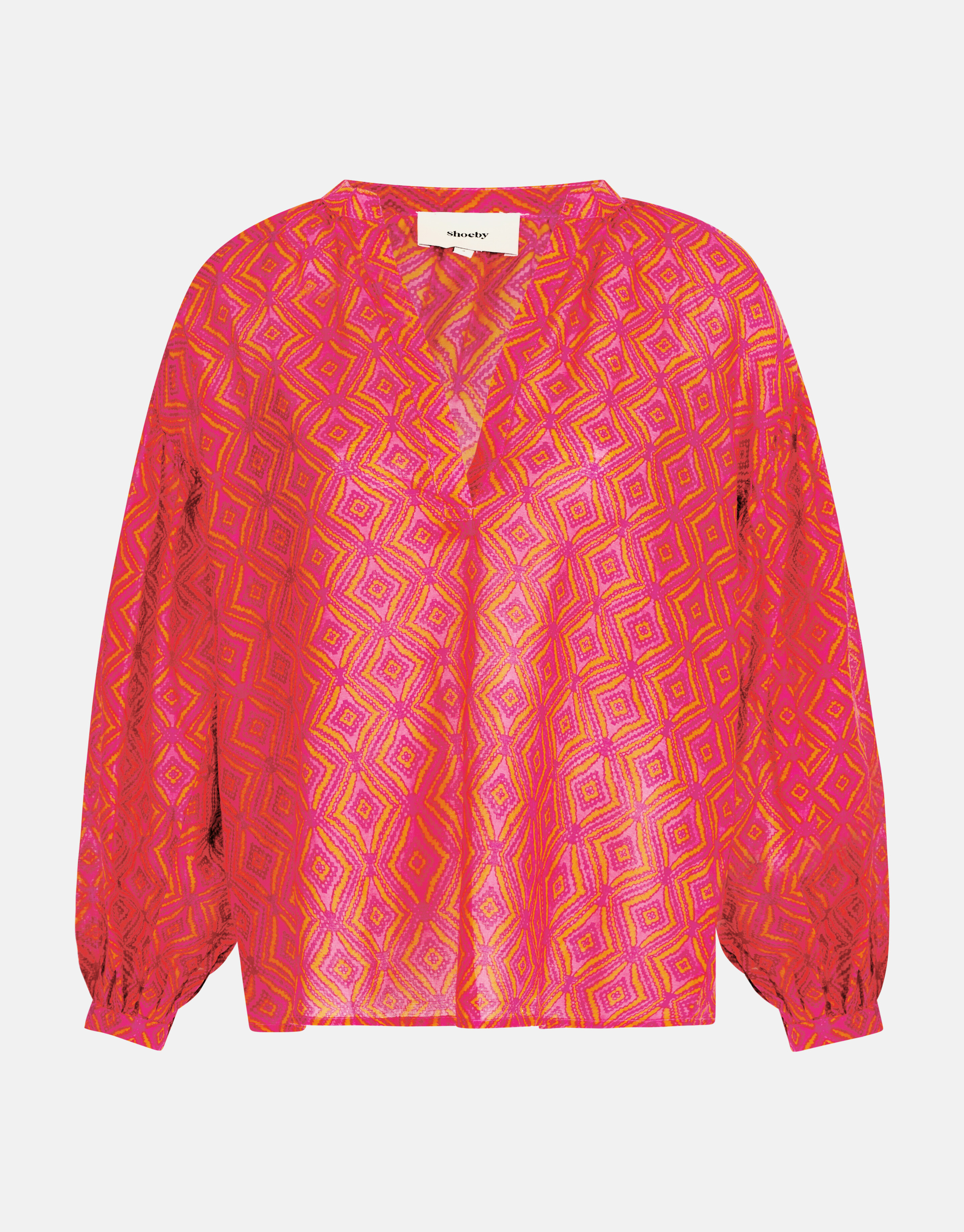 Printed Voile Blouse Roze SHOEBY WOMEN