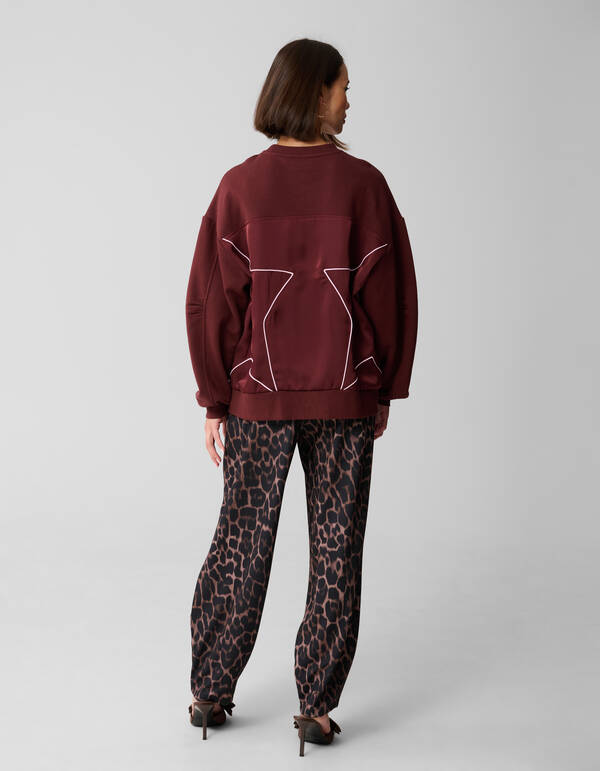 Athletic Artwork Sweater Donkerrood SHOEBY WOMEN