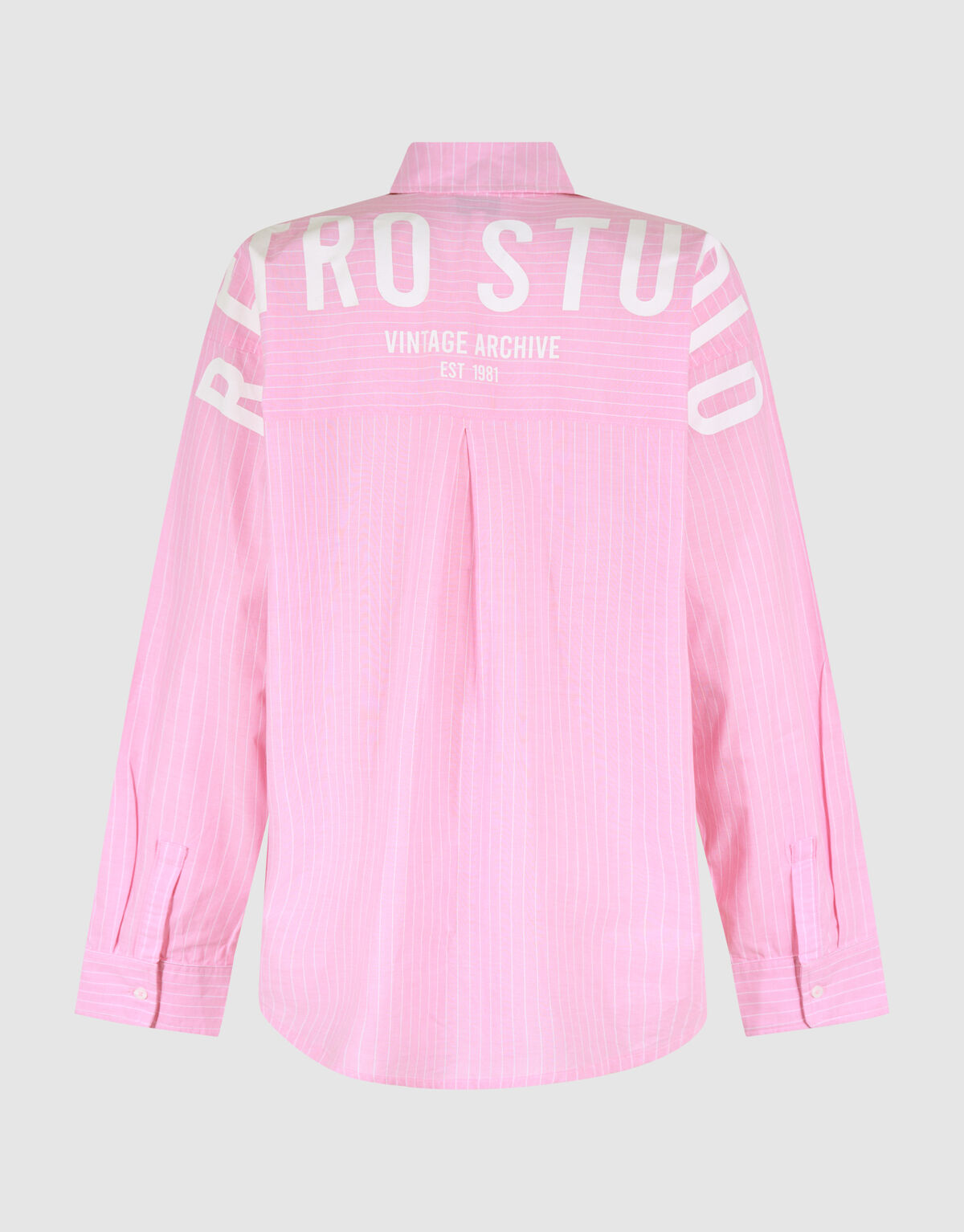 Pinstripe Poplin Blouse Roze SHOEBY WOMEN