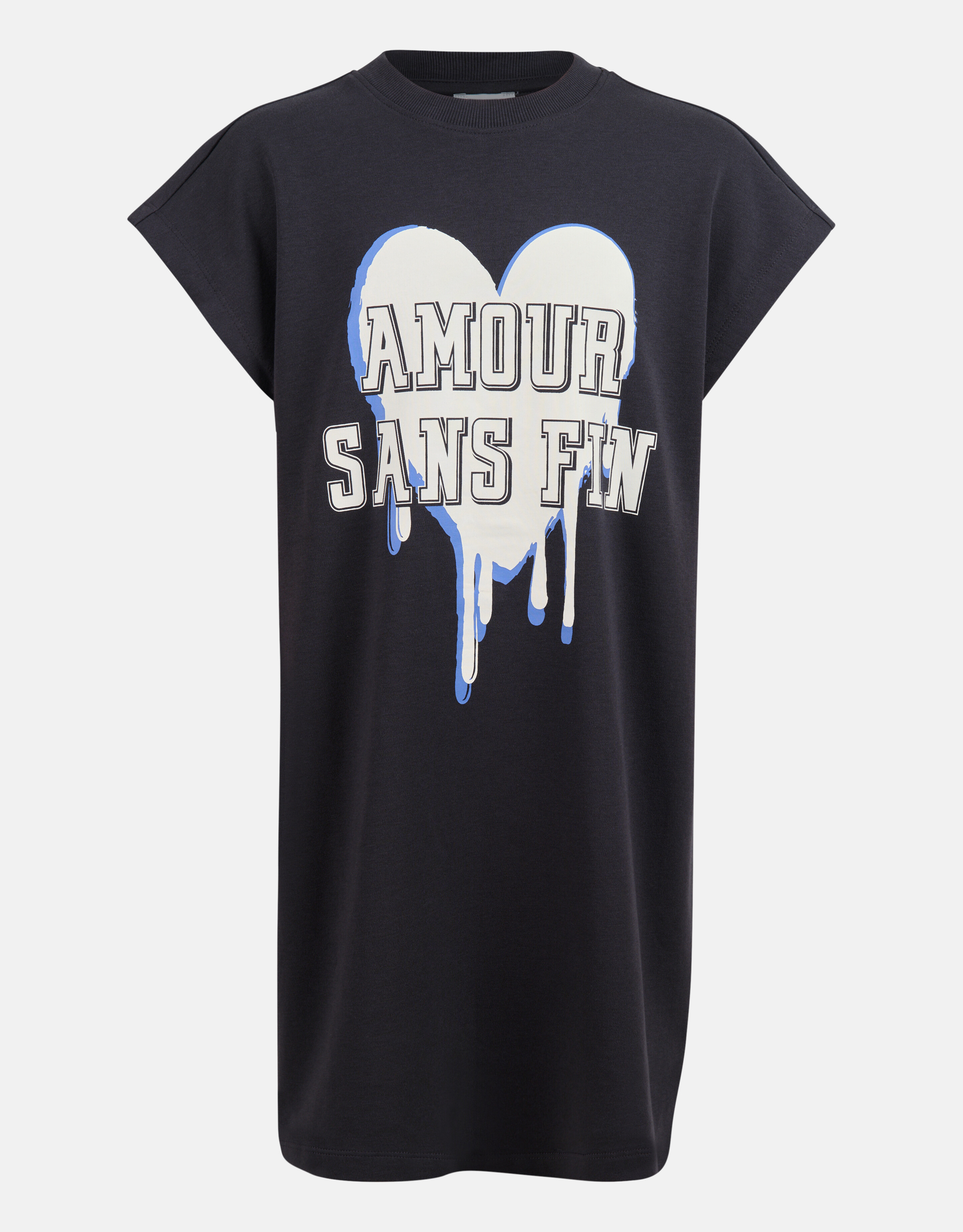 Artwork T-shirt Jurk Zwart SHOEBY GIRLS