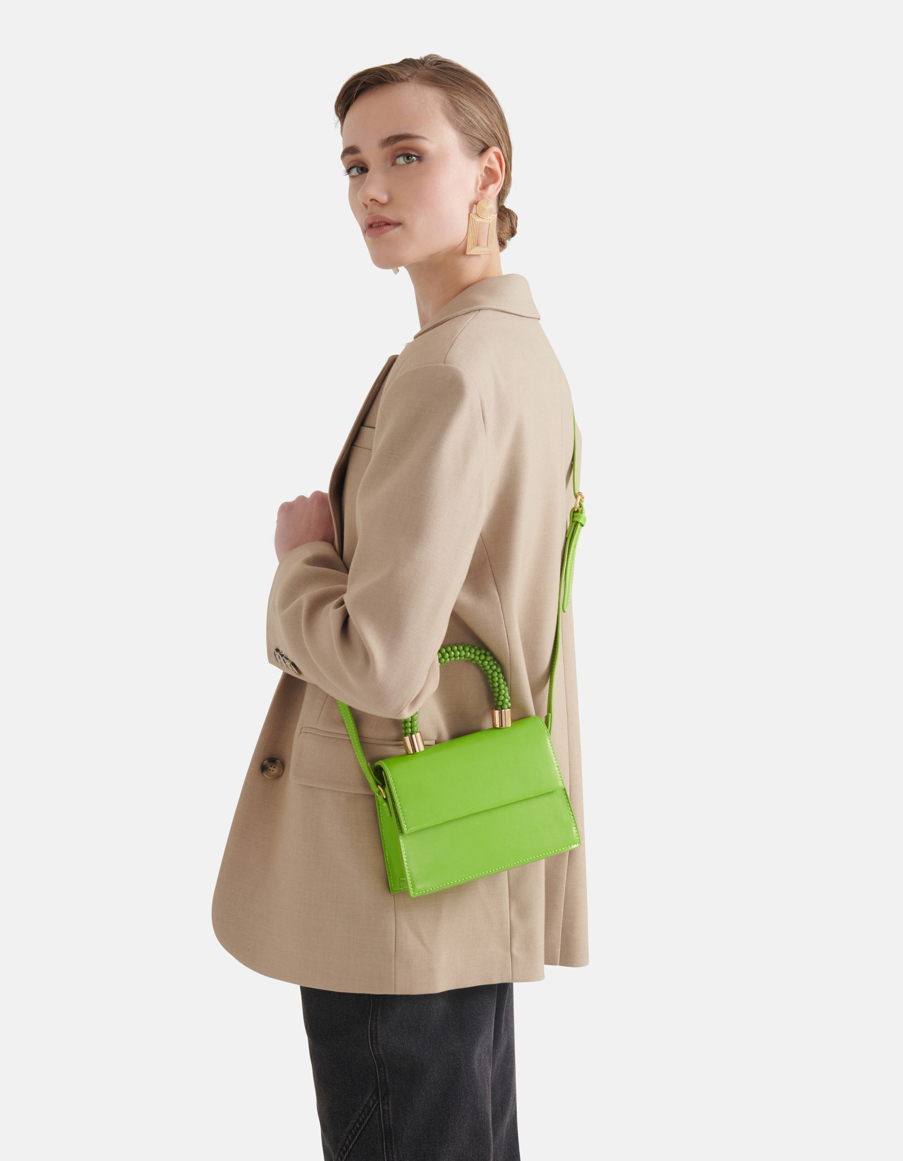 Kralen Mini Tas Groen SHOEBY ACCESSOIRES