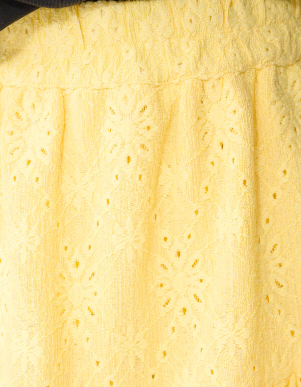 Embroidery Ruffle Mini Rok Lichtgeel SHOEBY GIRLS