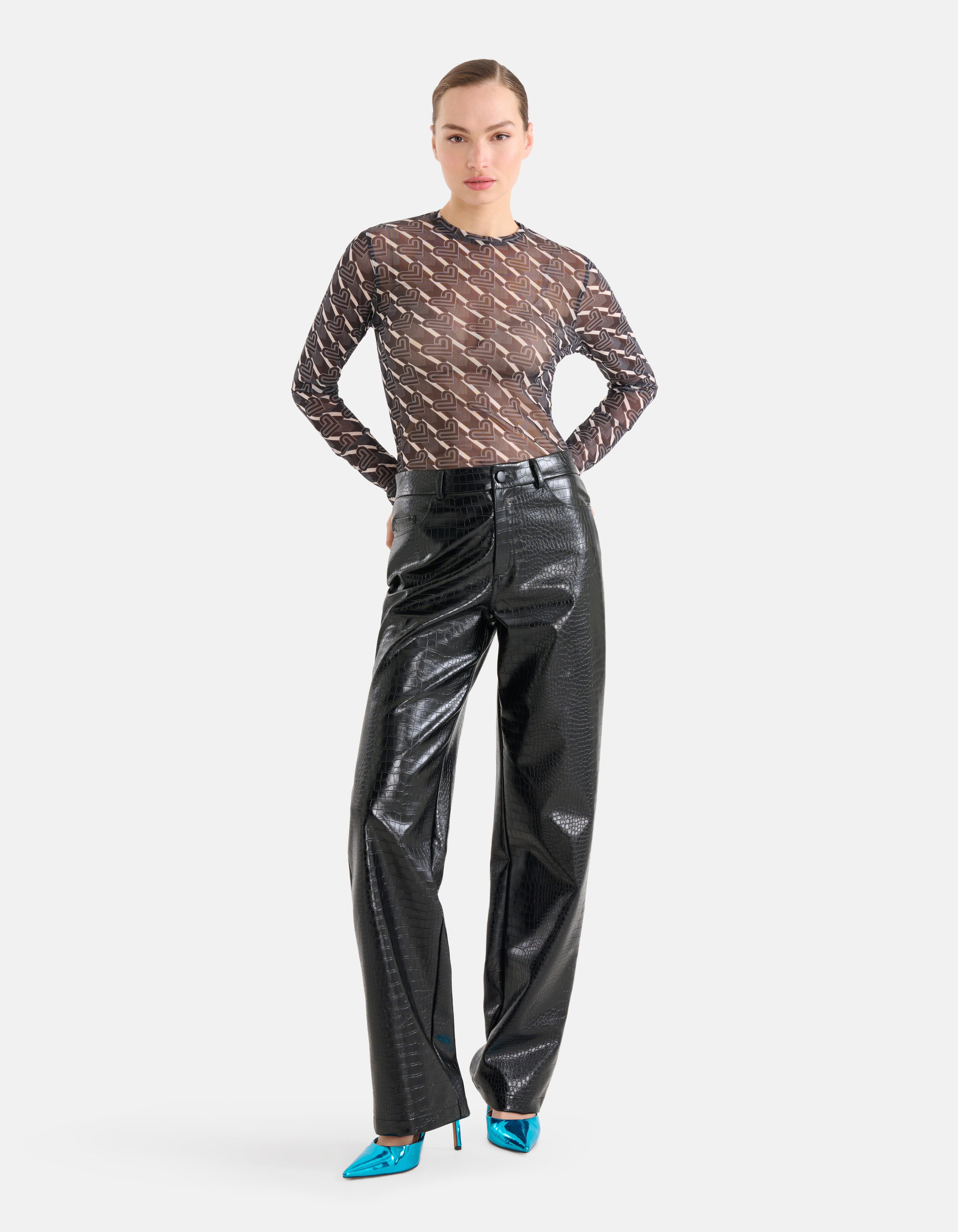 Mesh Top Zwart/Wit SHOEBY WOMEN