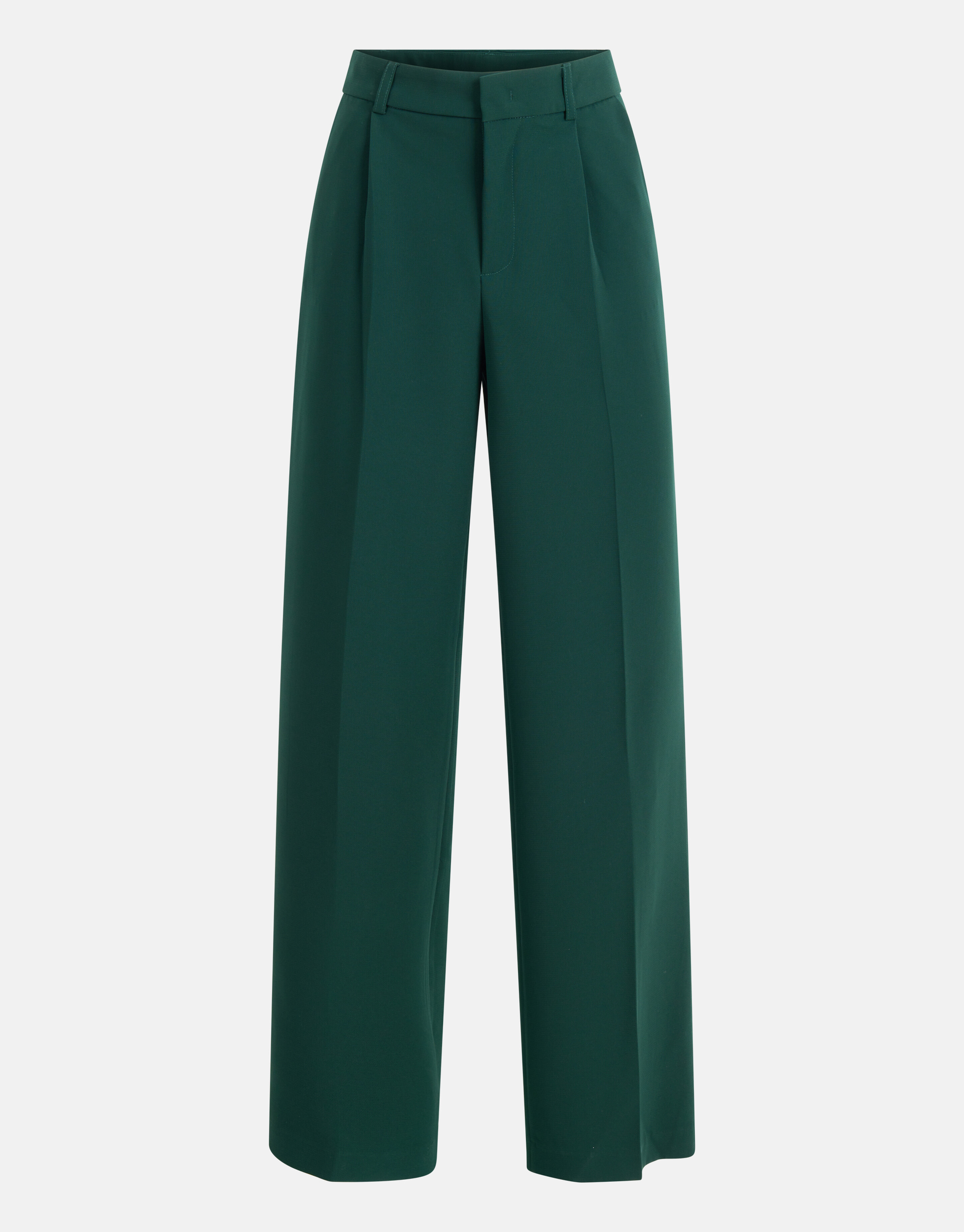 Straight Fit Pantalon Donkergroen SHOEBY WOMEN