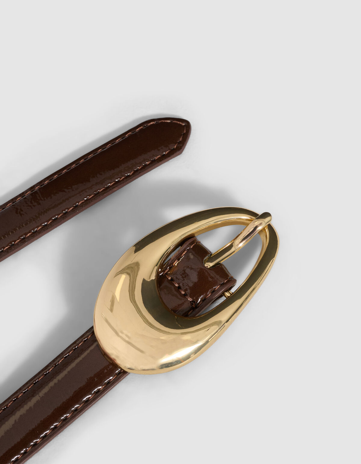 Lak Riem Donkerbruin SHOEBY ACCESSOIRES