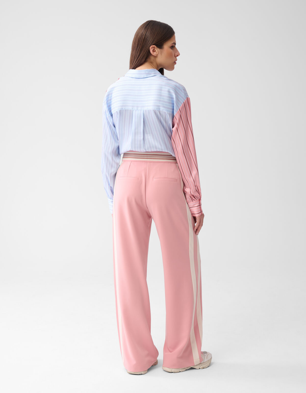 Printed Pinstripe Blouse SHOEBY WOMEN