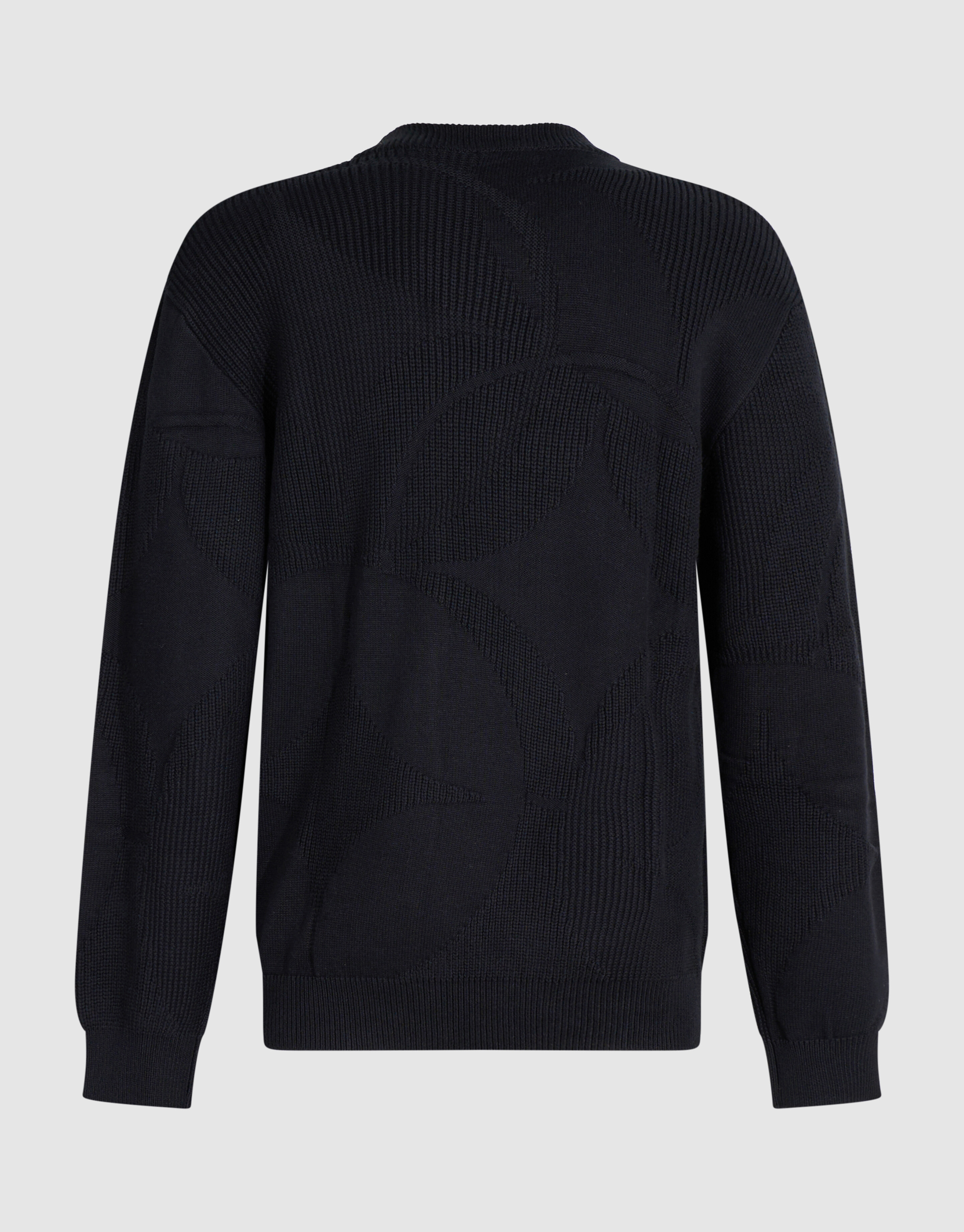 Logoprint Crewneck Gebreide Trui Zwart SHOEBY MEN