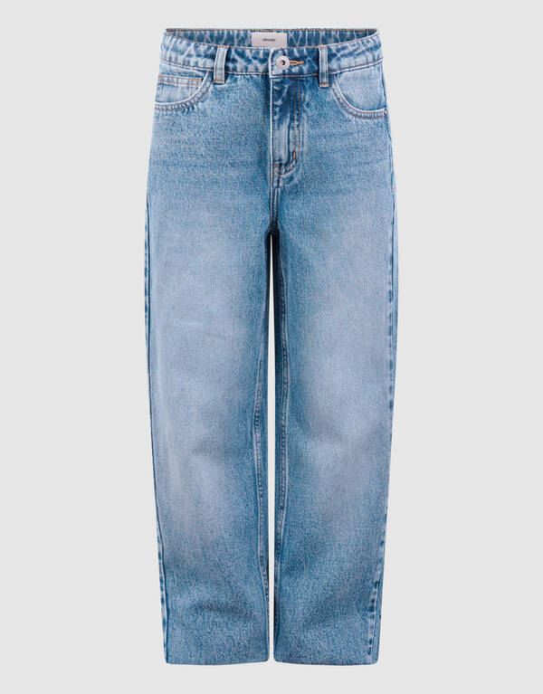 Pleated Wide Leg Fit Jeans Blauw SHOEBY GIRLS