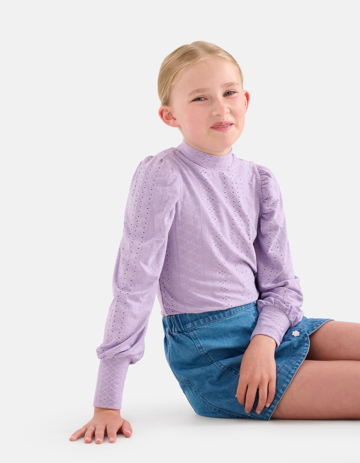 Embroidery Top Paars SHOEBY GIRLS