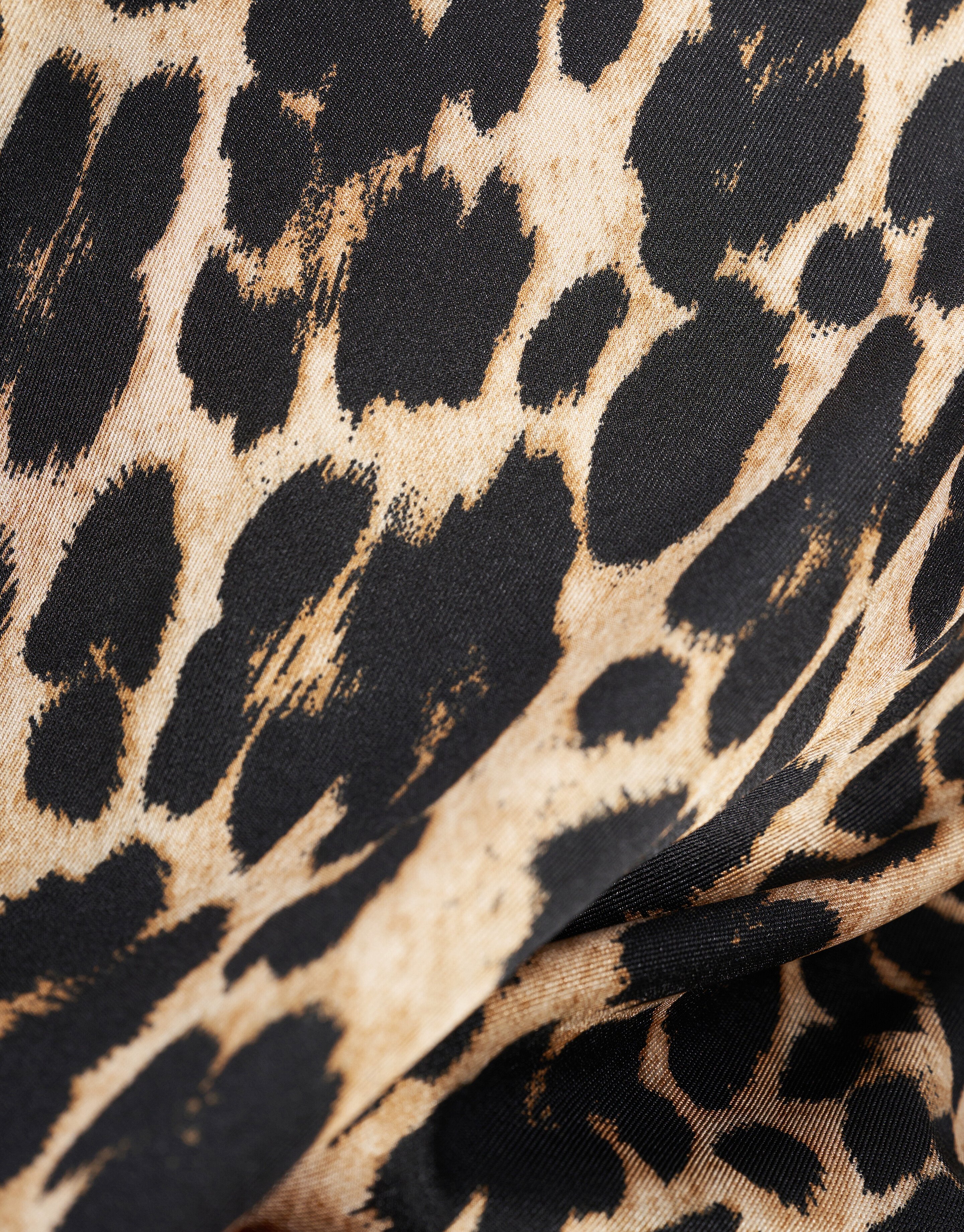 Leopard Print Blouse Taupe SHOEBY WOMEN