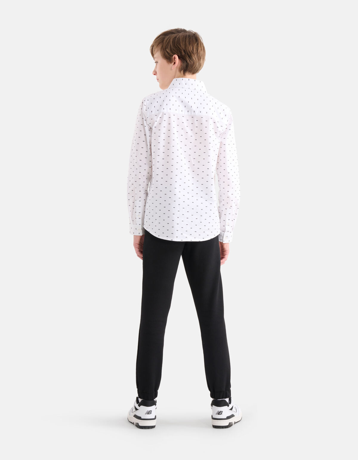 Printed Overhemd Wit SHOEBY BOYS