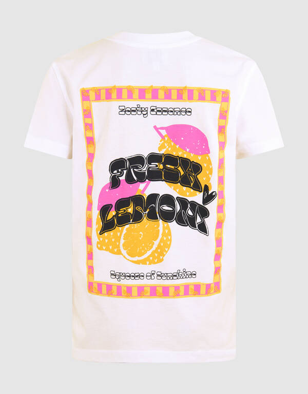 Exotic Artwork T-shirt Wit SHOEBY GIRLS