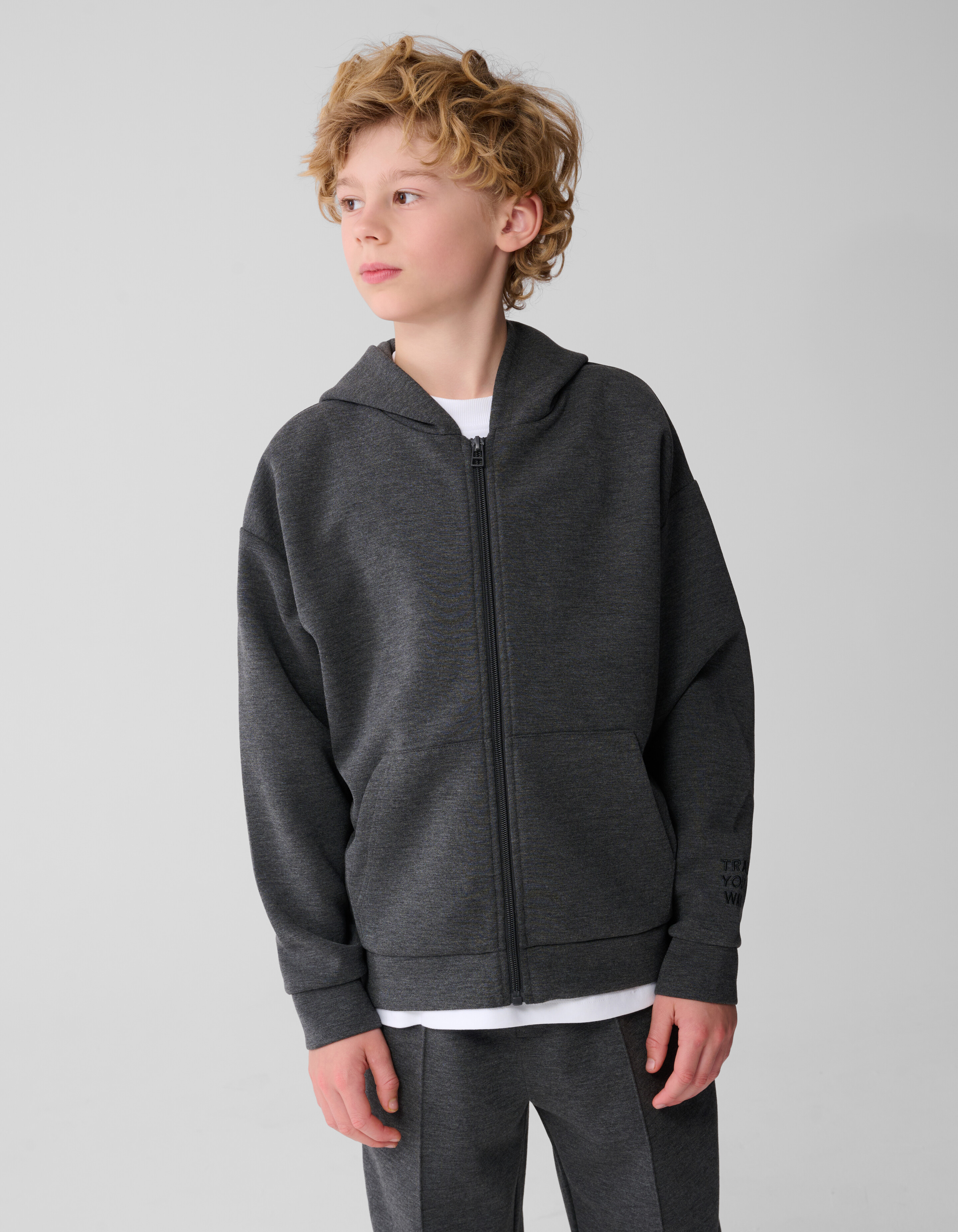 Chique Zip Hoodie Grijs SHOEBY BOYS