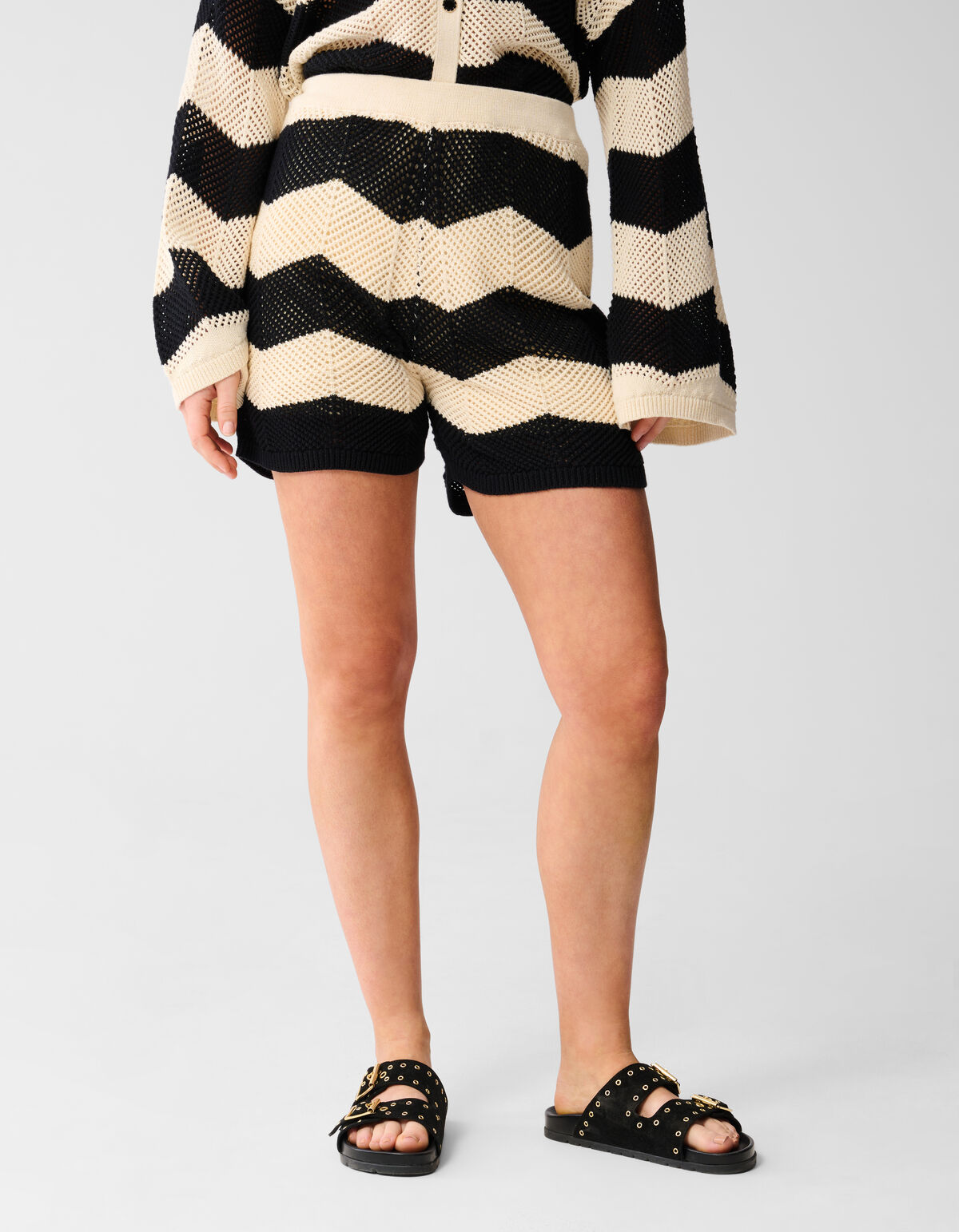 Multi Crochet Short Zwart/Wit SHOEBY WOMEN