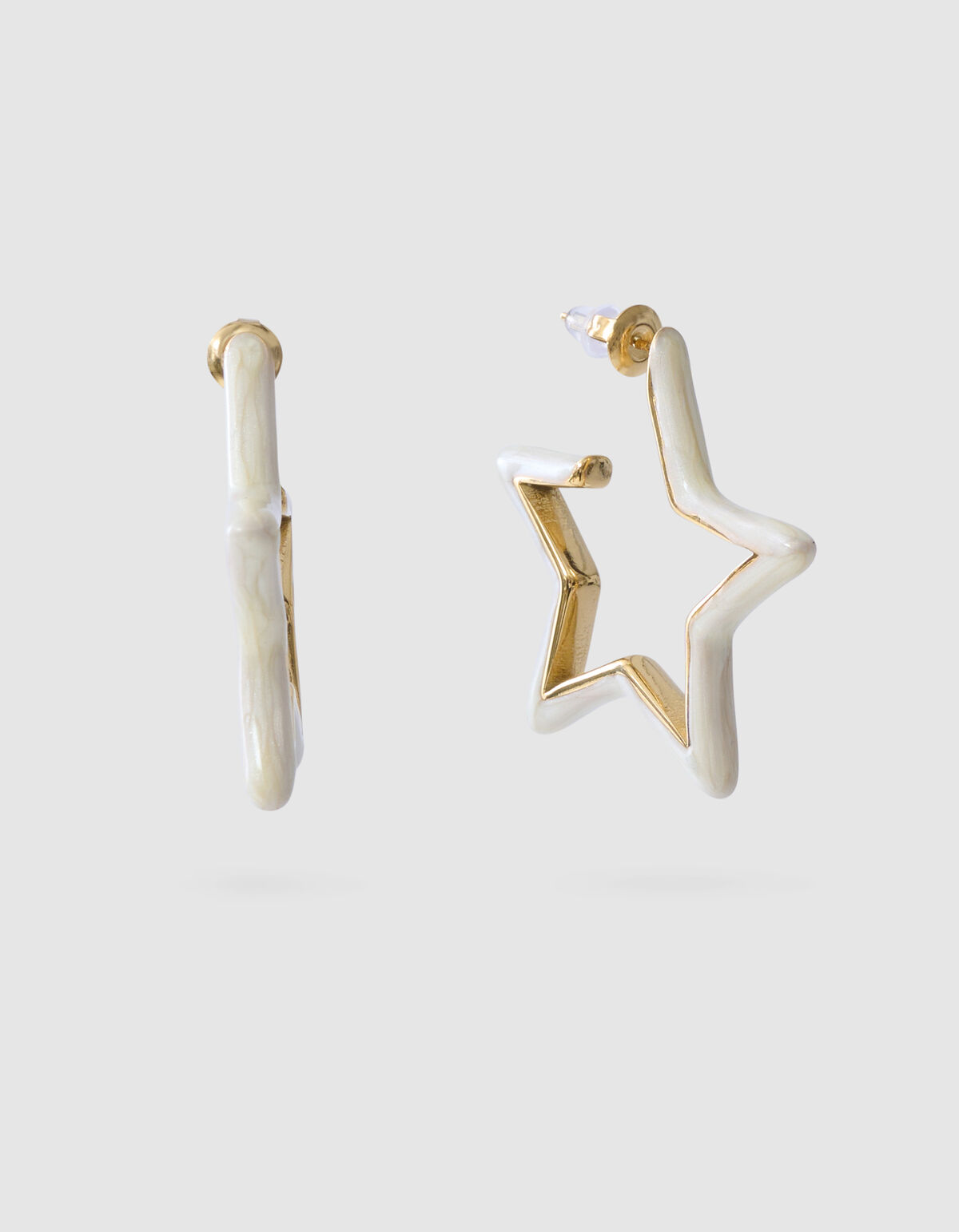 Ster Oorbellen Gebroken Wit SHOEBY ACCESSOIRES