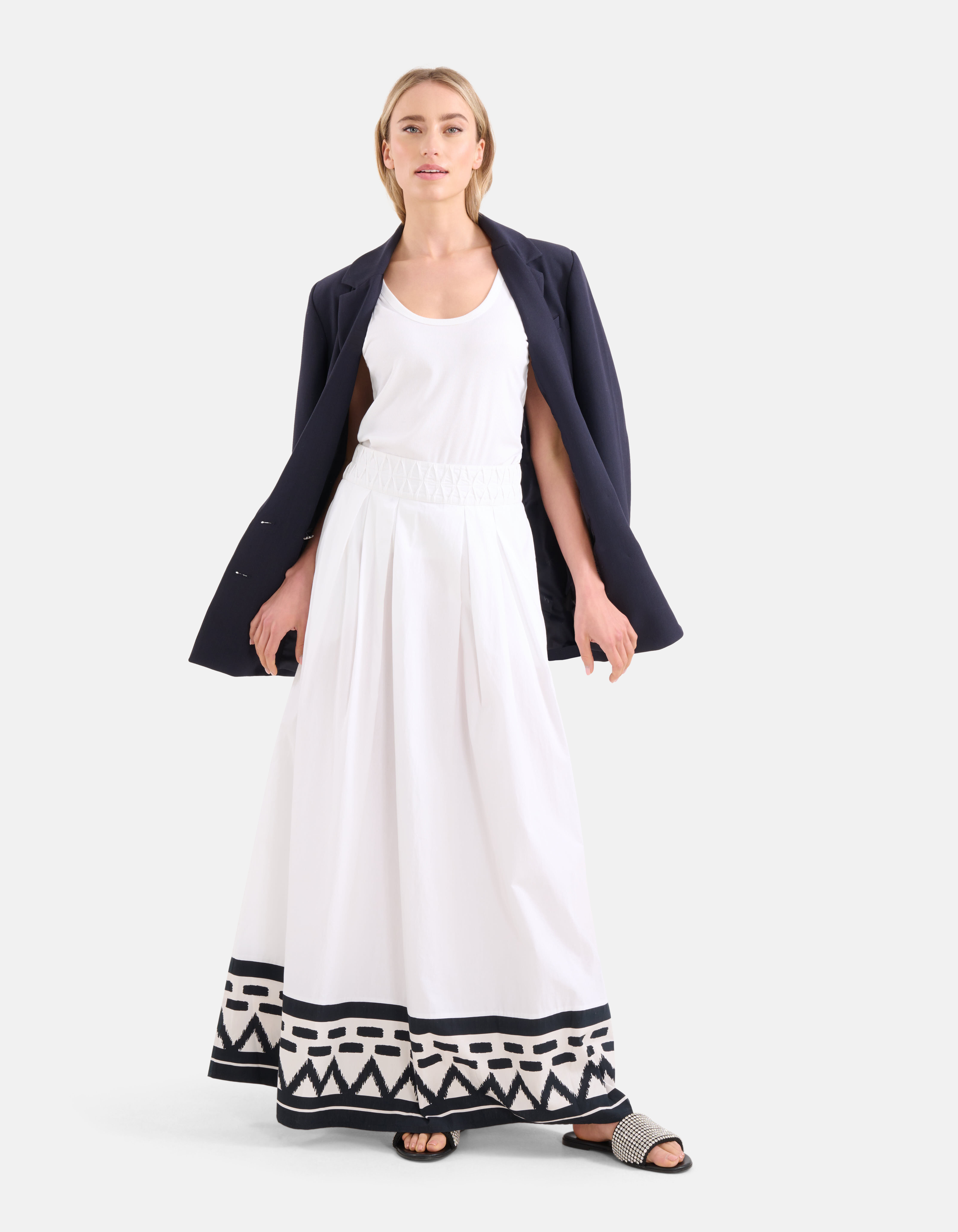 Poplin Rok Wit By Lonneke Shoeby