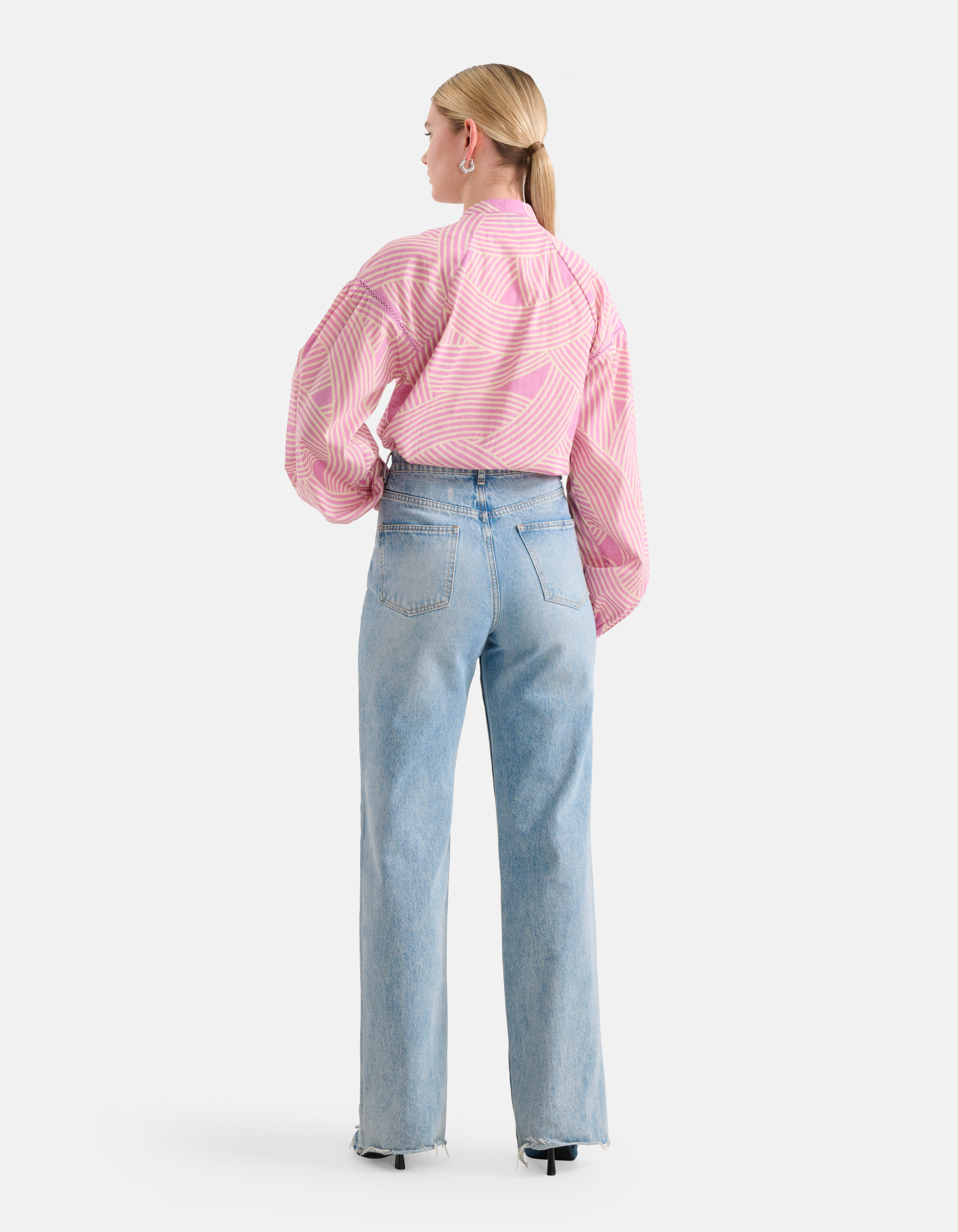 Voile Tape Blouse Roze SHOEBY WOMEN