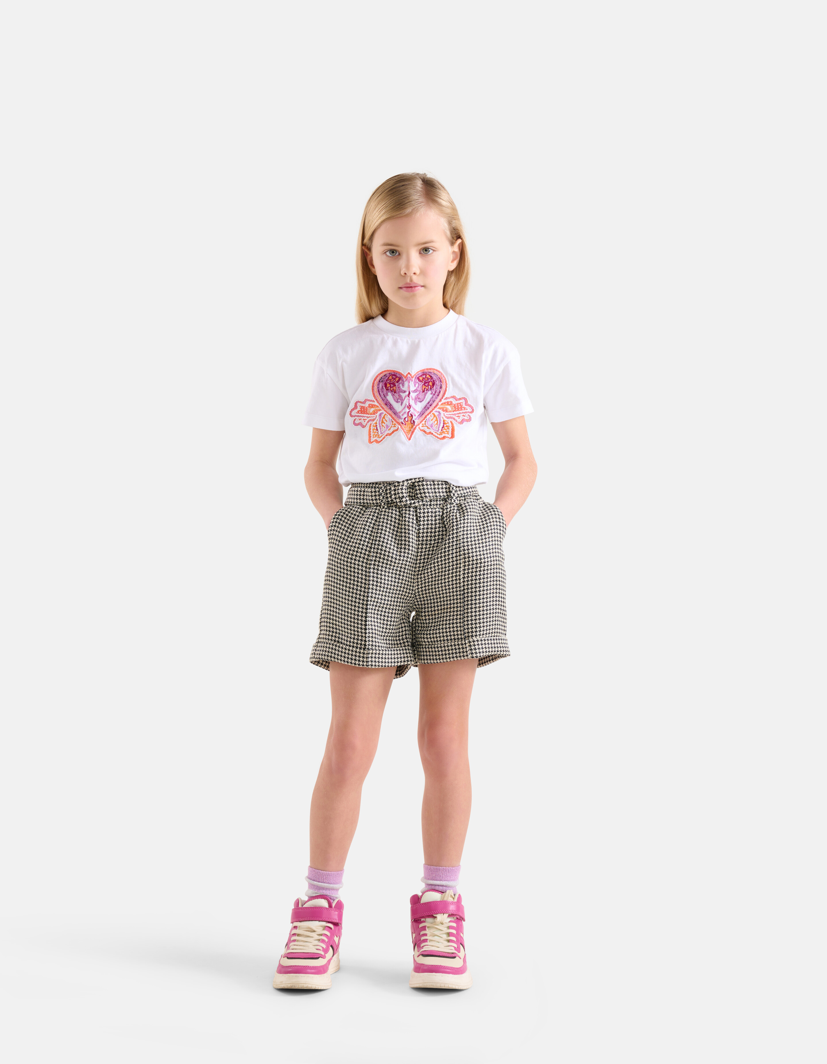 Pied-De-Poule Short Zwart/Wit SHOEBY GIRLS